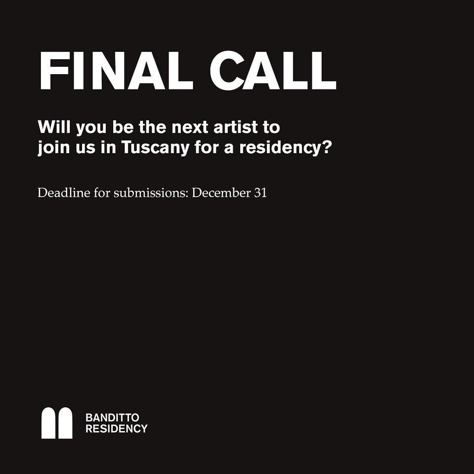 *Interested in joining us @banditto.residency for your own residency in Tuscany? Check out the link in our bio for more info. DEADLINE: December 31