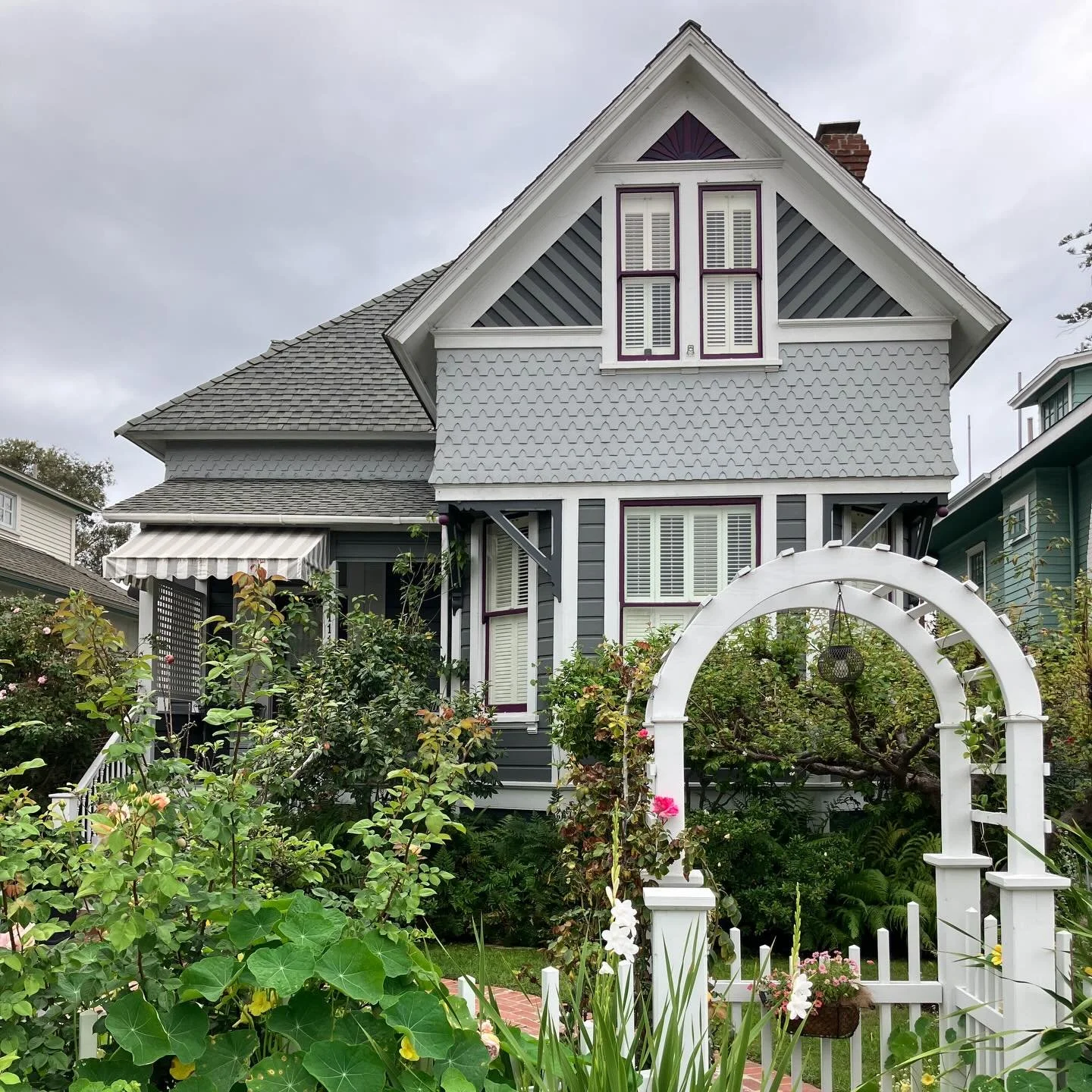 Stopped me in my tracks. 

While visiting San Diego last week we spent some time on Coronado Island.  Wandering around the streets we happened upon lots of beautiful homes.  This guy caught my eye and I had to take a picture for the architecture and 