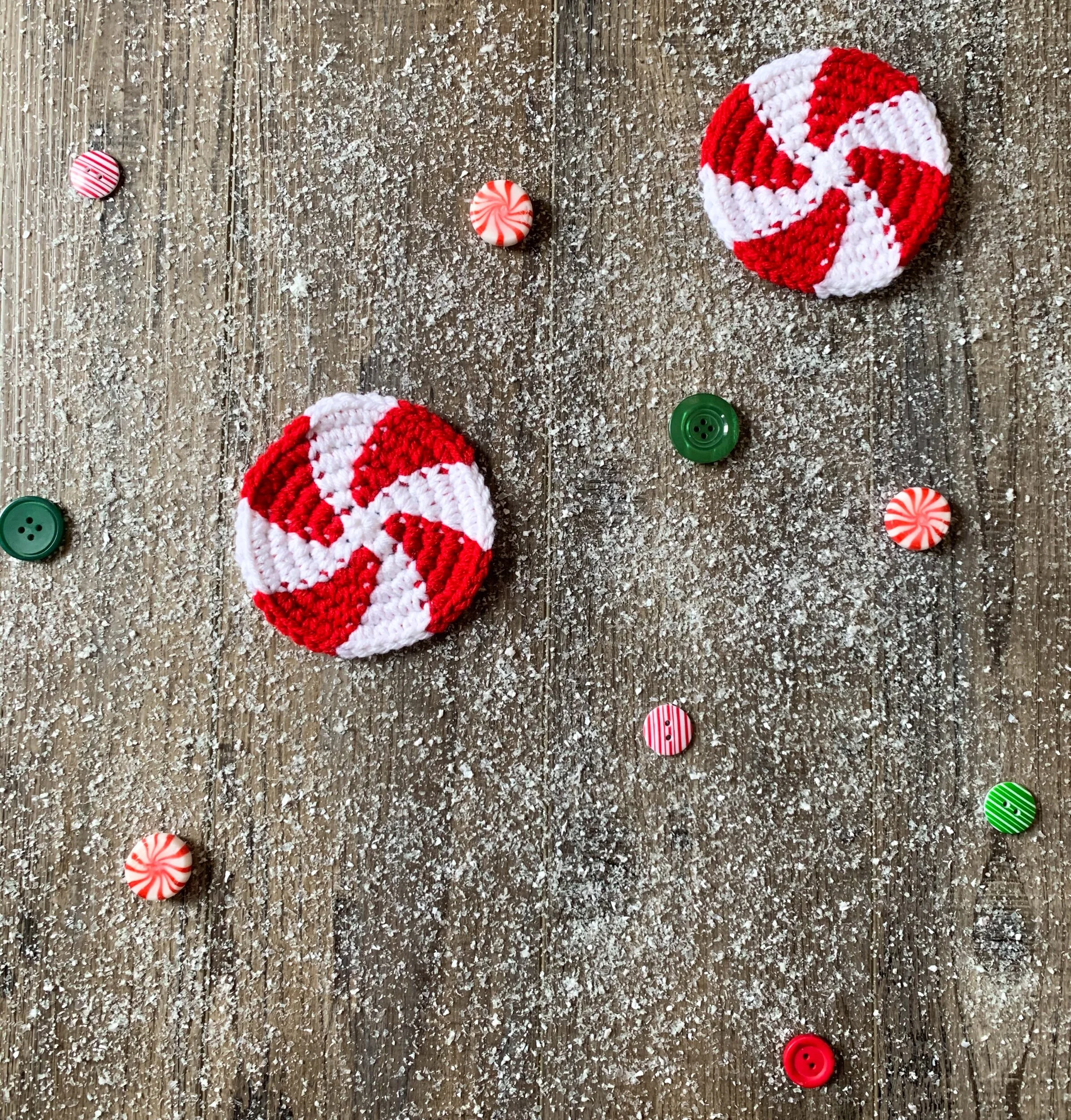 Peppermint Candy Crochet Motif