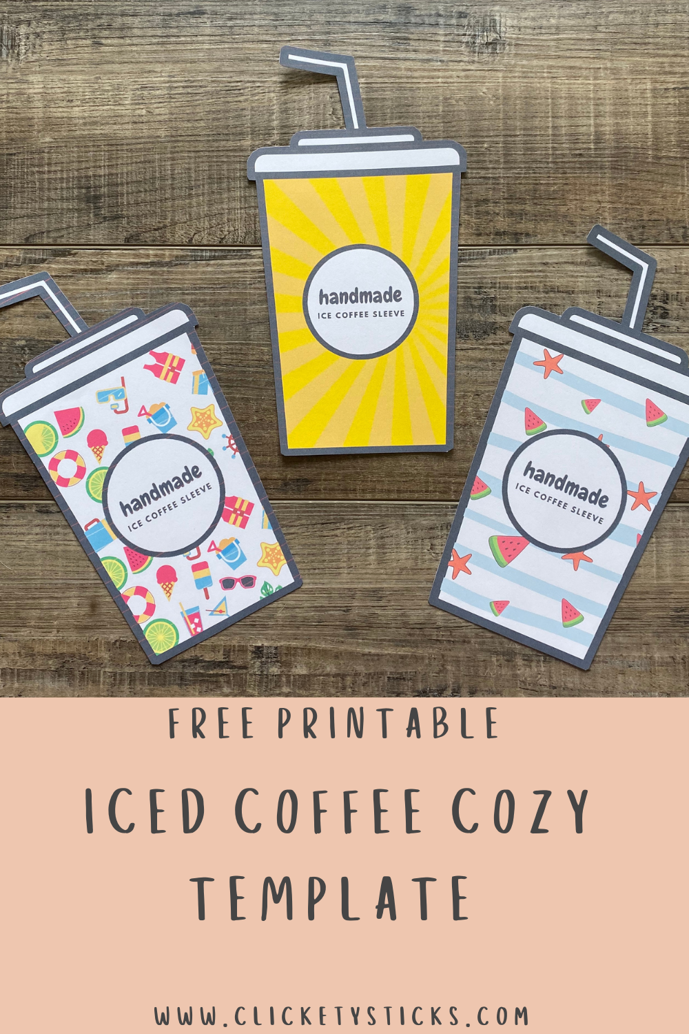 Printable Mug Cozy Template Cup Cozy Printable PDF Coffee 