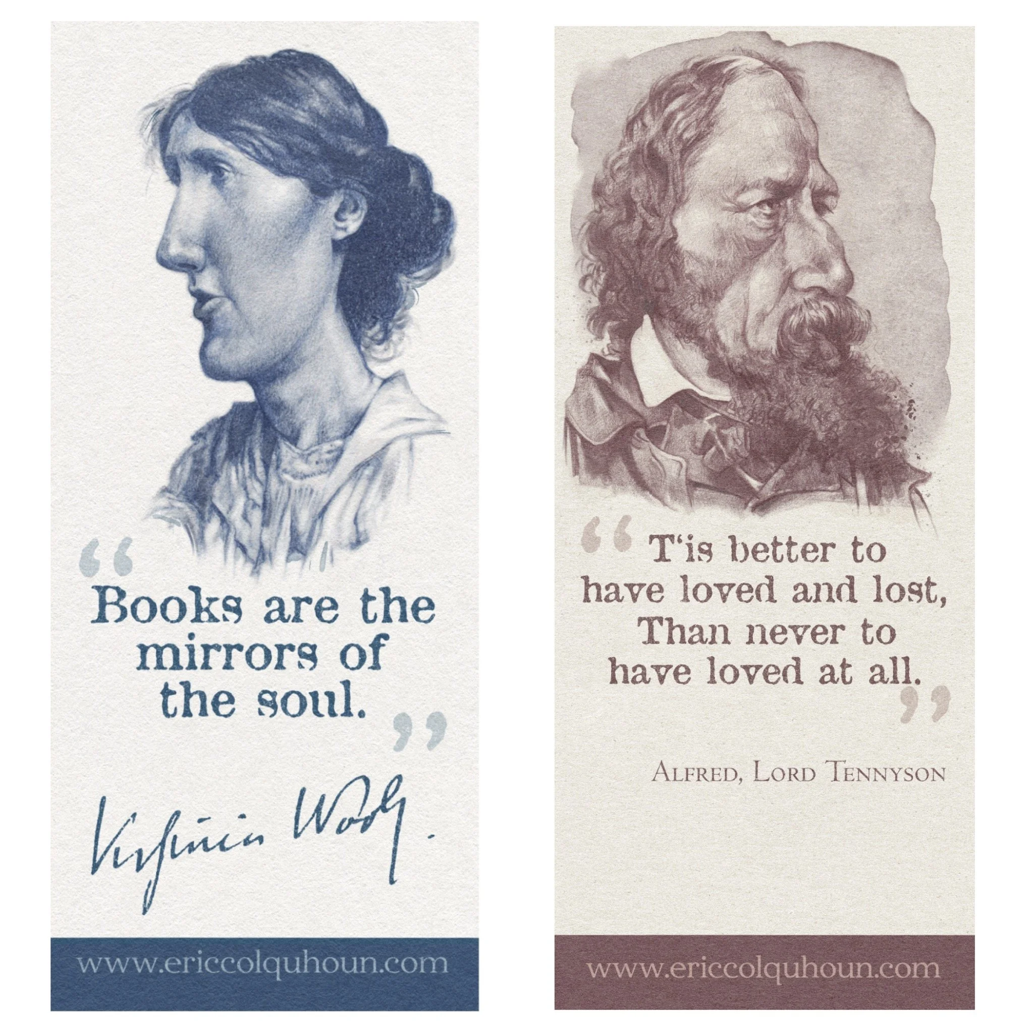 Famous Authors bookmarks - series