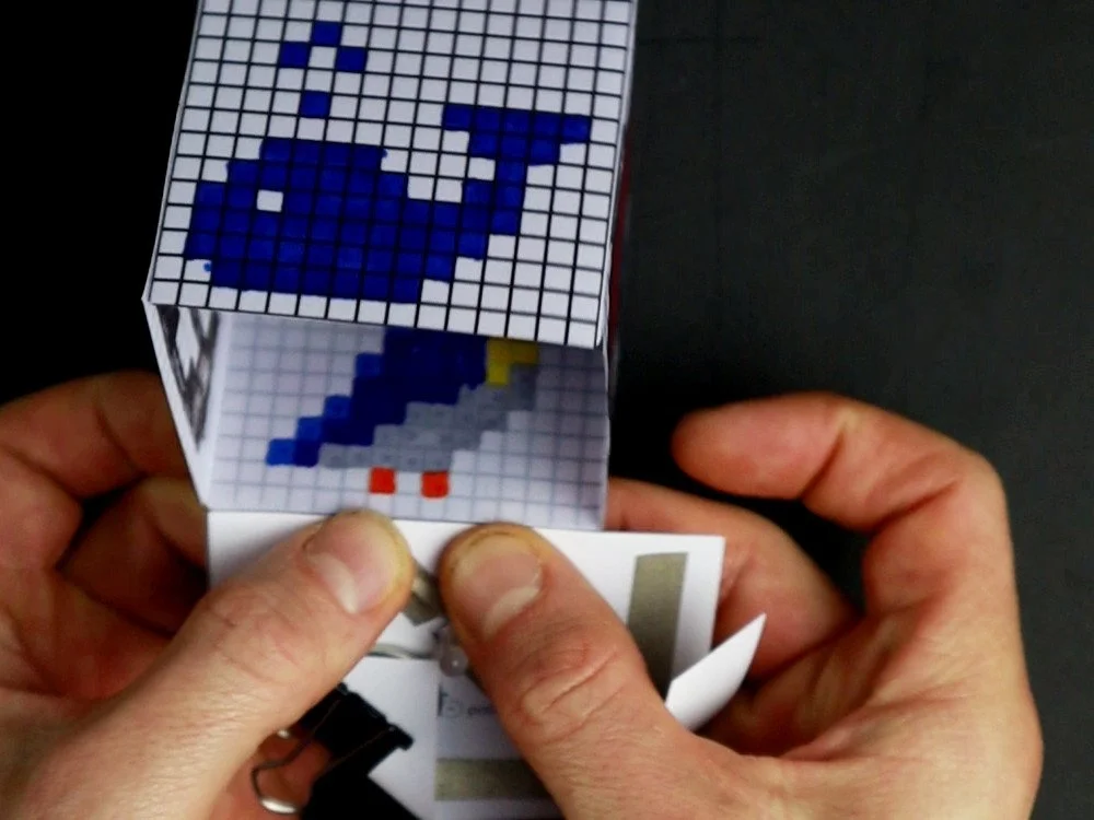 LED Pixel Art Cubes for Kids — Volt, Paper, Scissors!