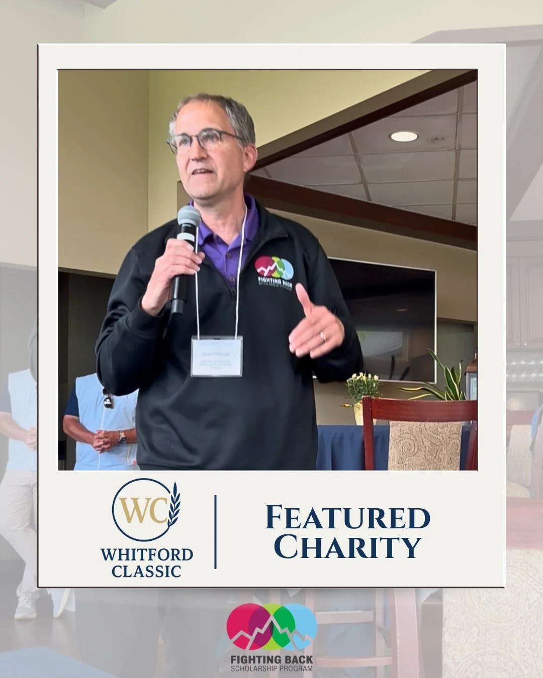Honored to be selected as one of this year's featured charities for the @thewhitfordclassic !⁣⁣
⁣⁣
Our Founder &amp; Executive Director, Scott Dillman, shared the Fighting Back story &mdash; a story of resilience, recovery, and the power of community
