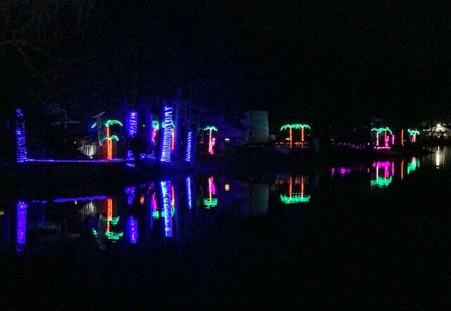 Our RV Park in Jacksonville, where many residents on the lake decorated their yards and campers. 
