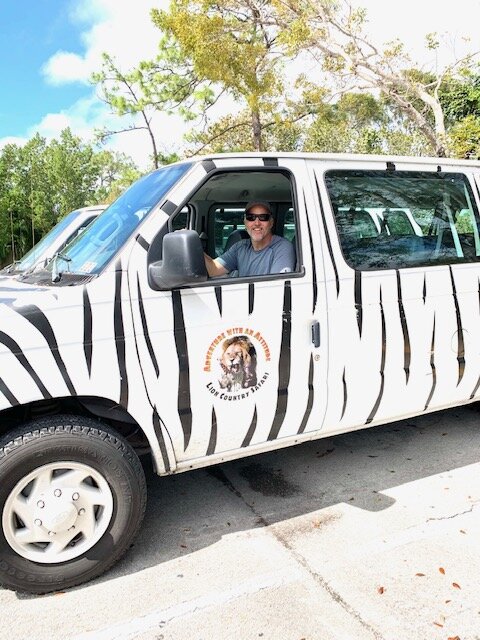  We planned to drive our own vehicle into the safari portion of Lion Country Safari, but the attendants told us our truck looked too much like the white pickup trucks the animals are used to eating from. They feared we wouldn’t be able to move our ve