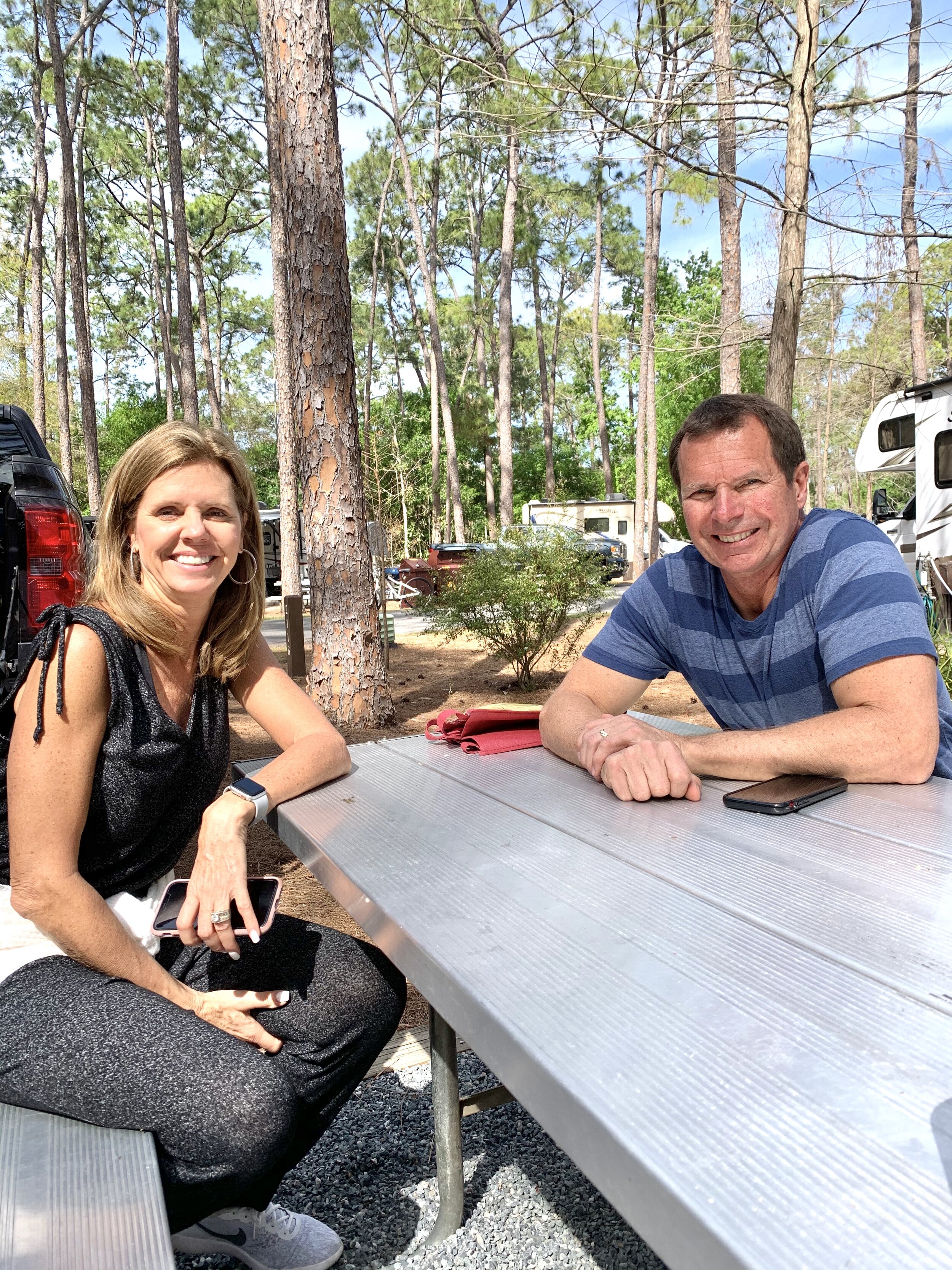  It was refreshing to see faces from home and to laugh with our dear friends, Rob and Angela Little. They brought their golf cart with them, and Clay thoroughly enjoyed the rides. 
