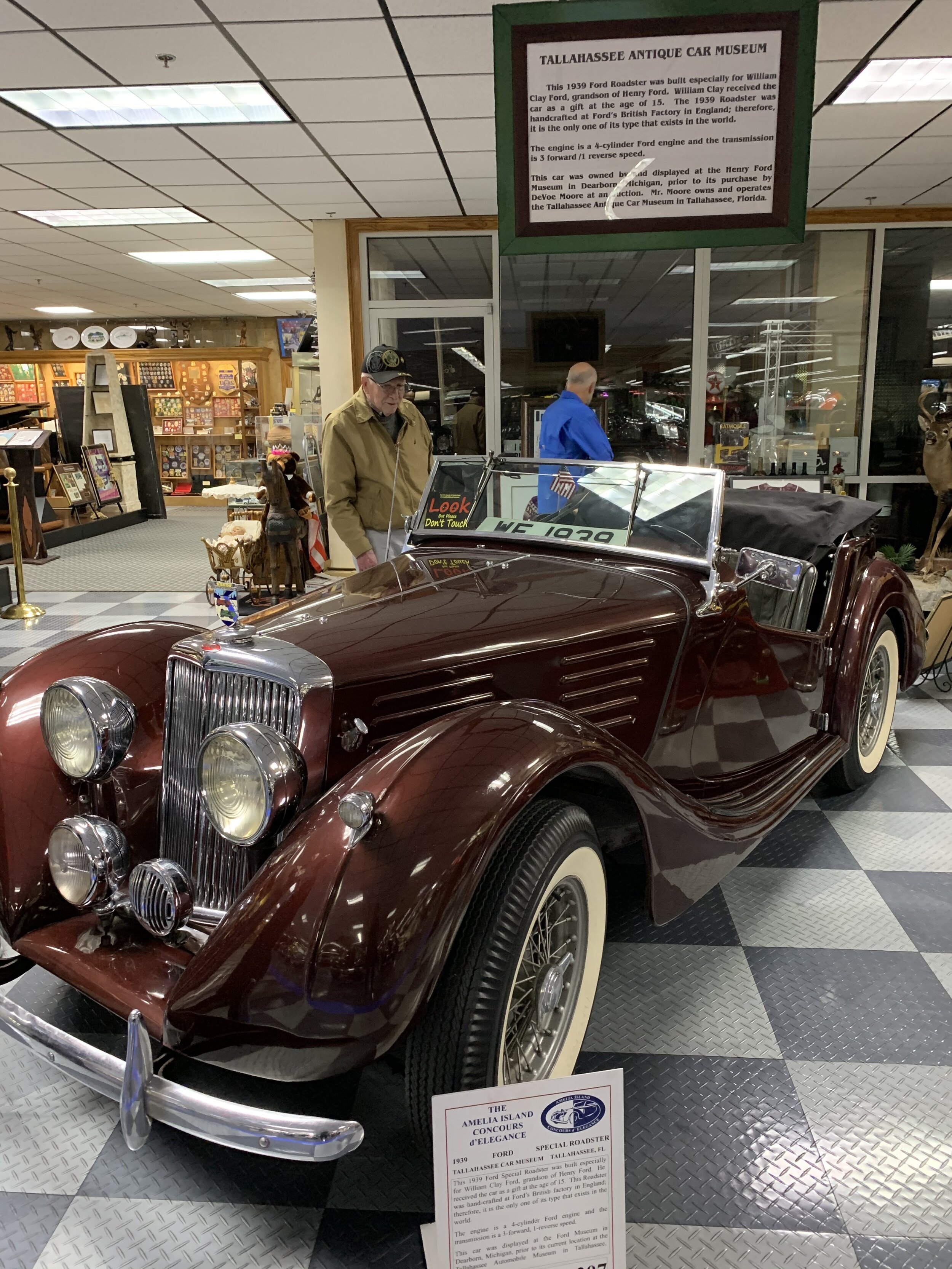  Henry Ford had this car custom-built for his youngest grandson, William Clay Ford’s 15th birthday. It is the only one like it in the world. It was on display at the Ford Museum in Detroit until Mr. Moore purchased it and brought it to Tallahassee a 