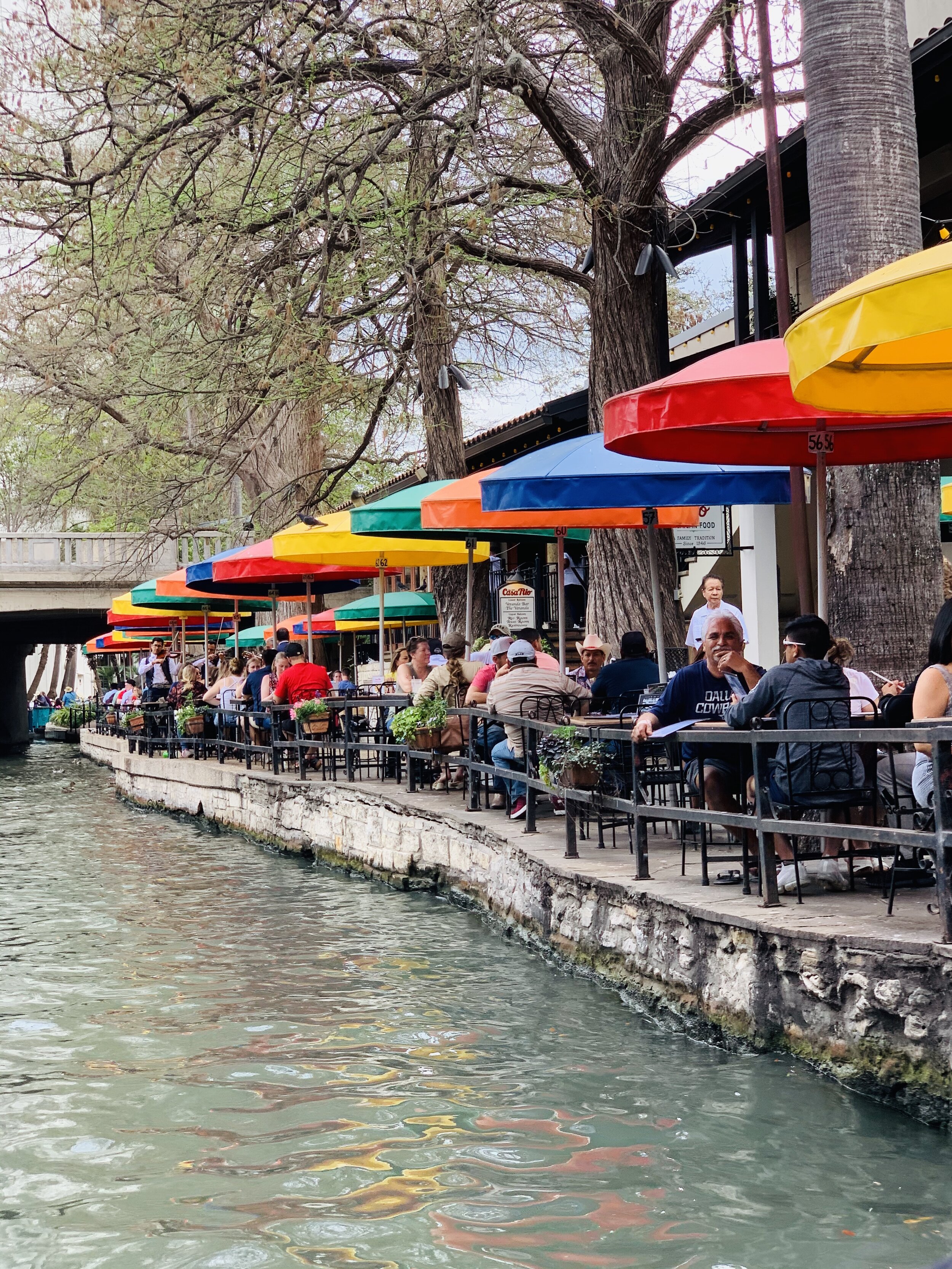  One of the iconic scenes of San Antonio’s Riverwalk, but the reduced crowd was not the scene anyone would have expected a few months ago. 
