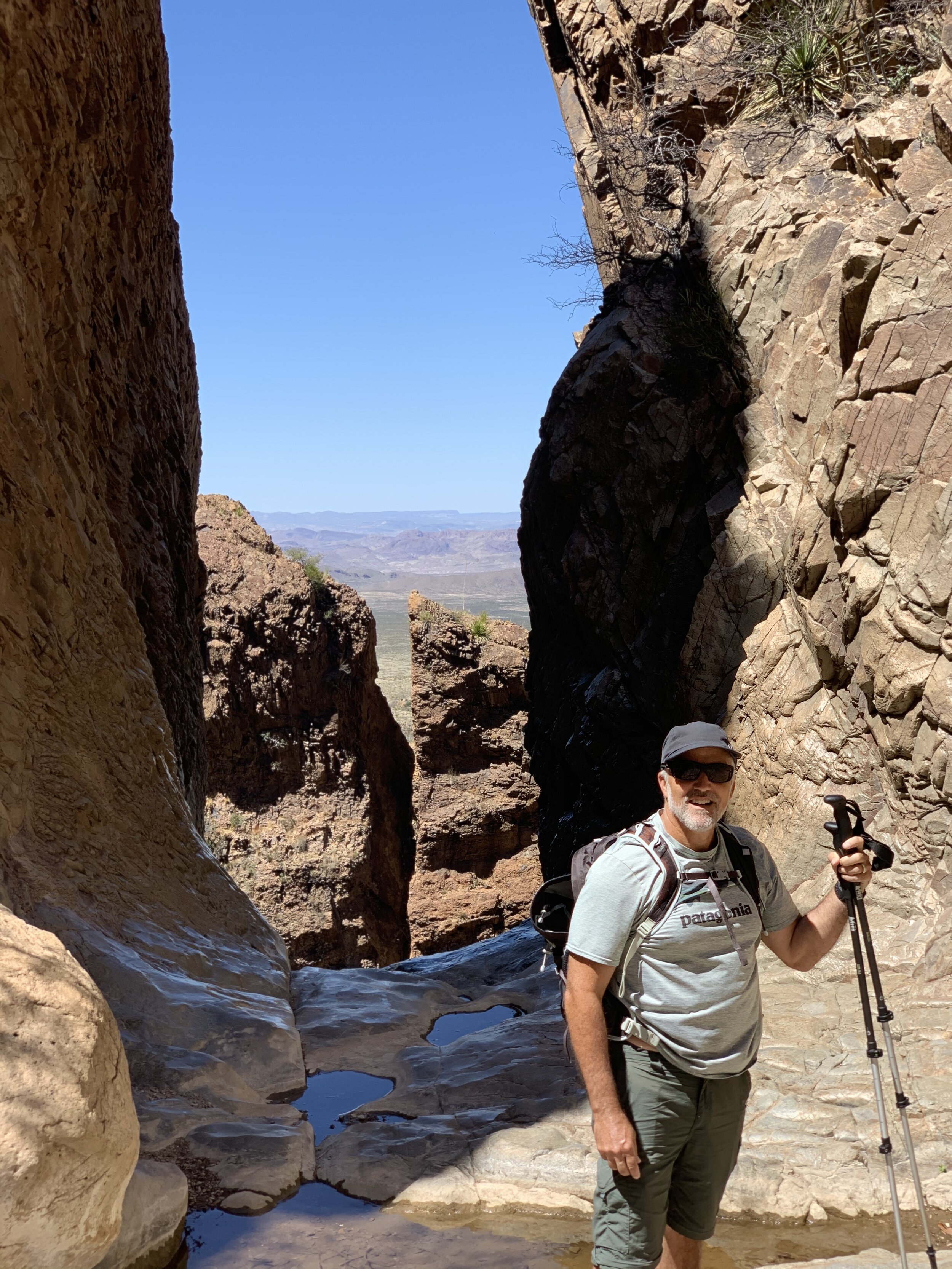  The Window Trail at Big Bend National Park was a 5- mile hike to this abrupt trail end. The elevation is almost 1000 feet. 