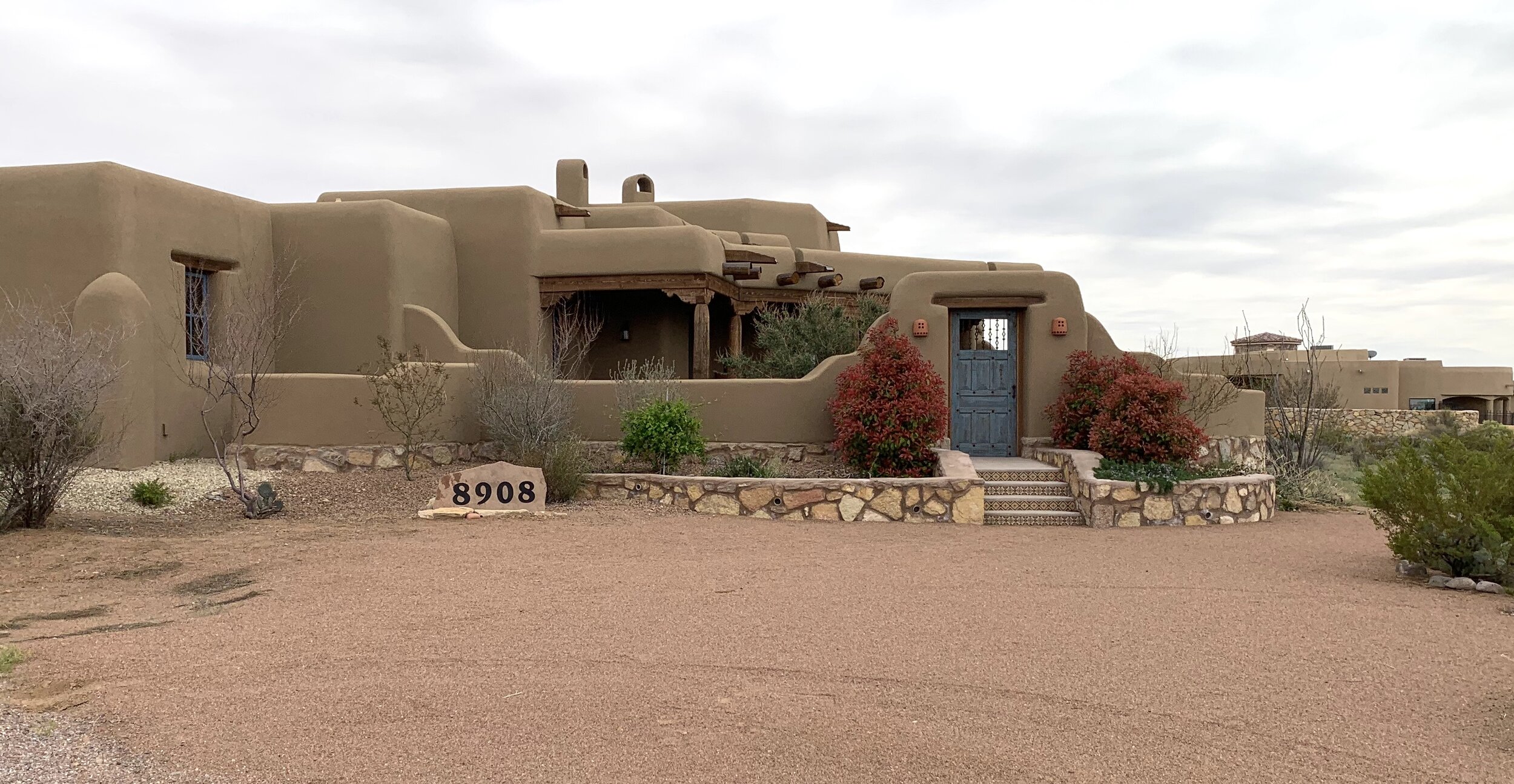  I didn’t realize that New Mexico was full of adobe-style homes. The adobe is thick and is efficient in keeping homes cool in the sweltering summer and warm in the winter. 