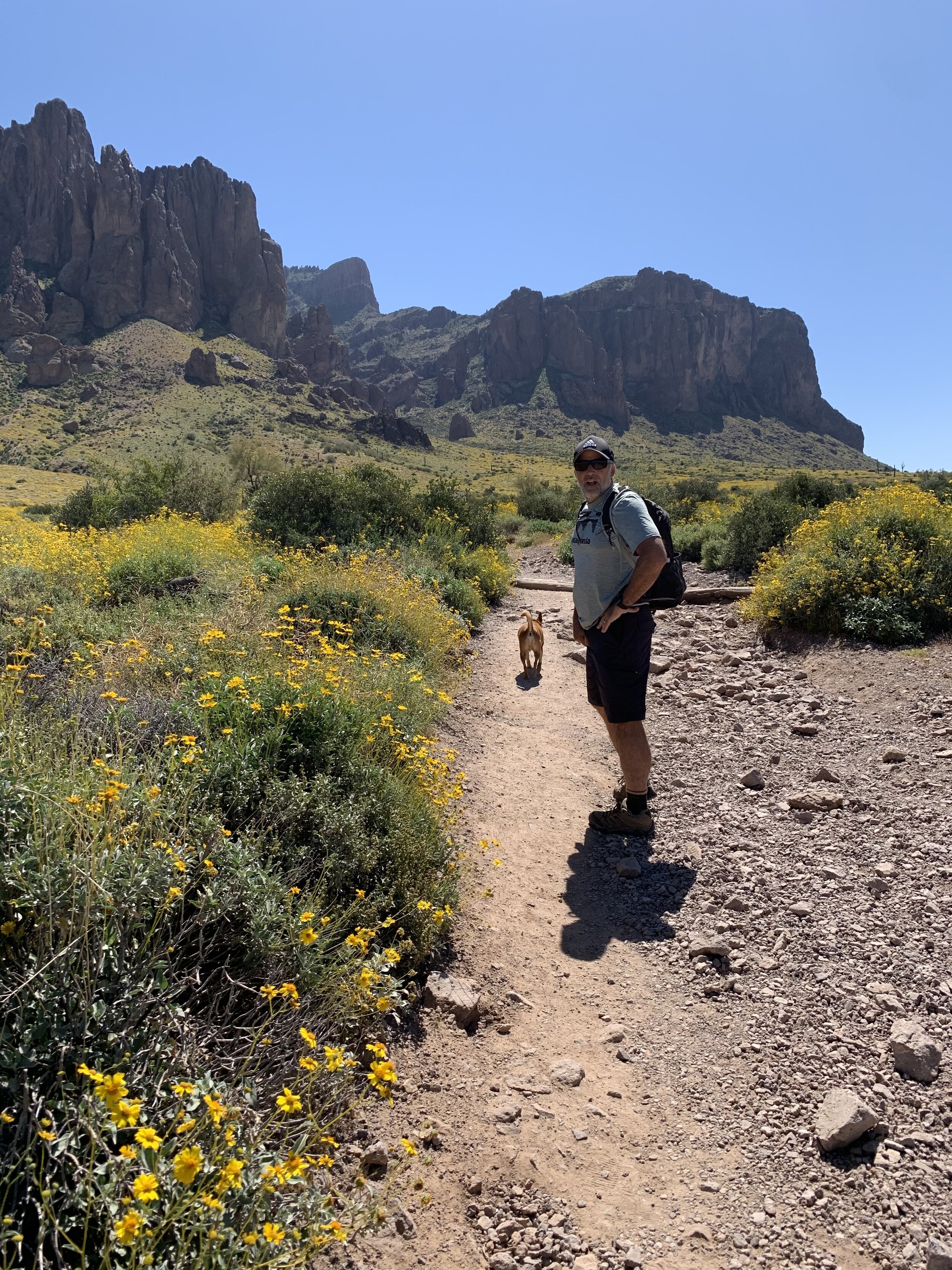  Setting out for an adventurous and challenging day of hiking the Tonto National Forest. We were glad Clay was able to hike all of the trails in this area. 