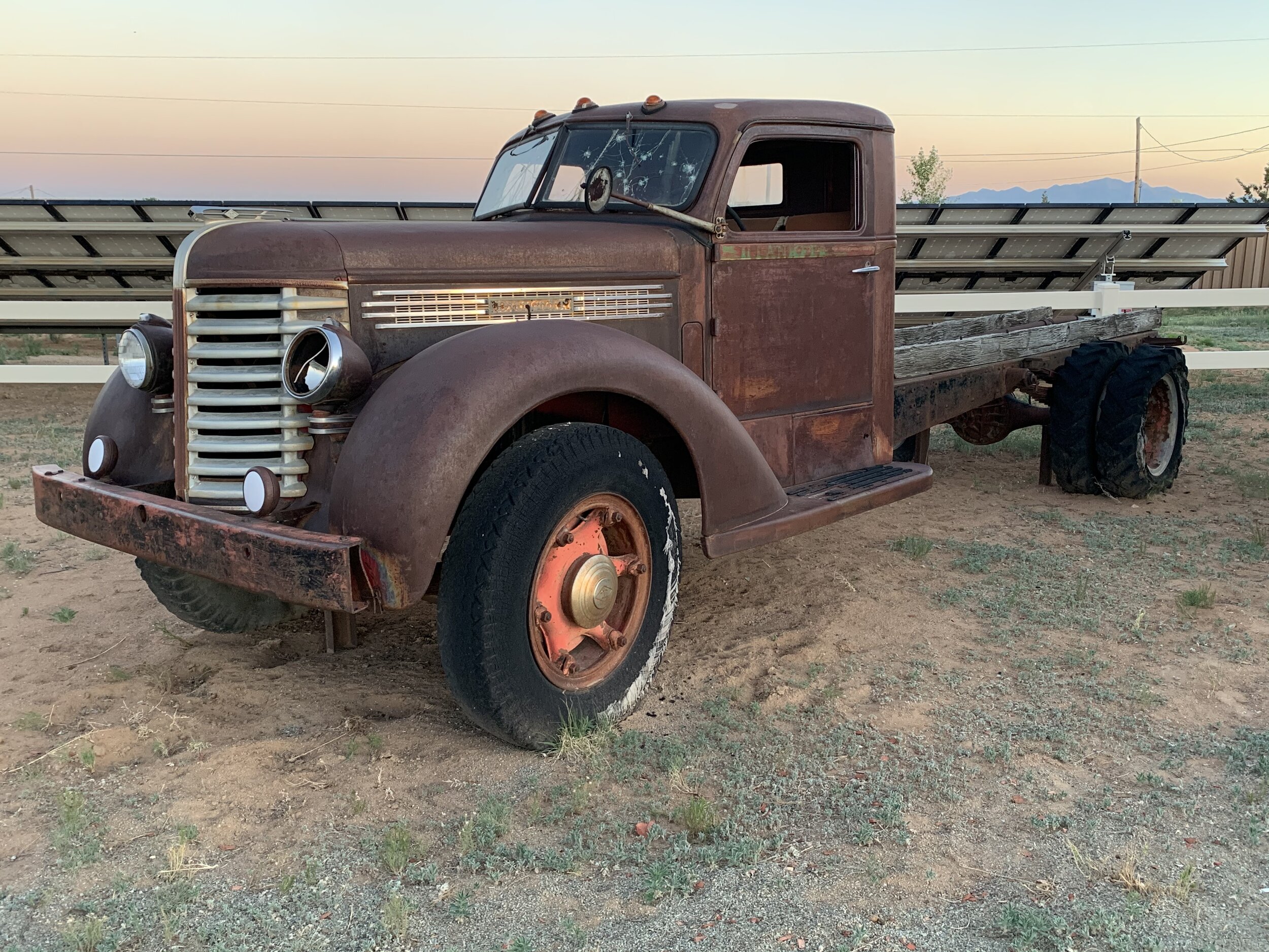  This 1949 truck was left at an auto repair shop in 1951 and never picked up by the owner. In 1988 the owner of our RV Park purchased it from the auto shop for $50. After sitting at the auto shop for almost 40 years, the truck still ran and the new o