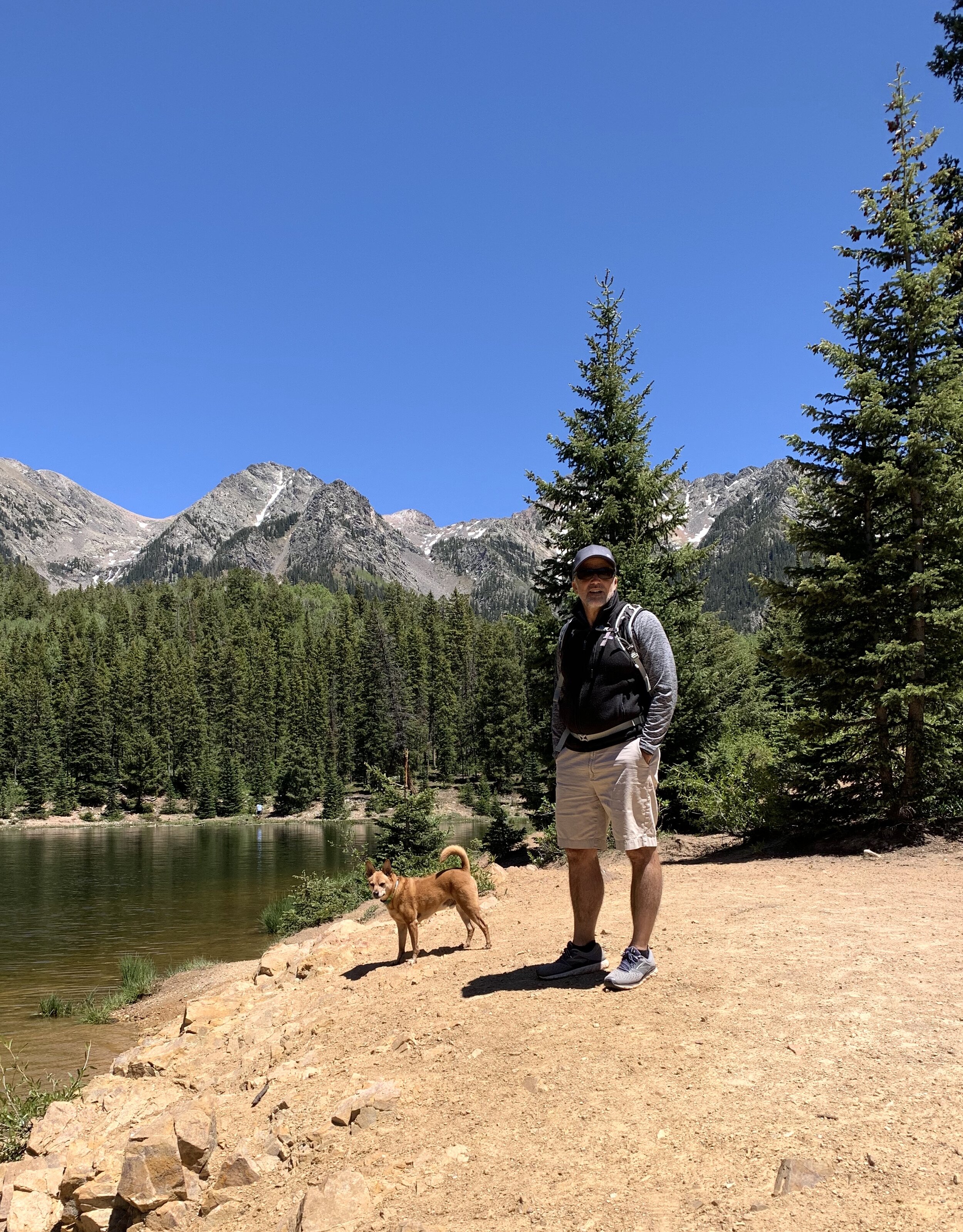  In Durango, Colorado we hiked more beautiful nature trails. This particular trail involved some 4-wheel-drive-off-roading to get to the trail head. The drive was intense but the 3-mile hike to this lake was lovely. 