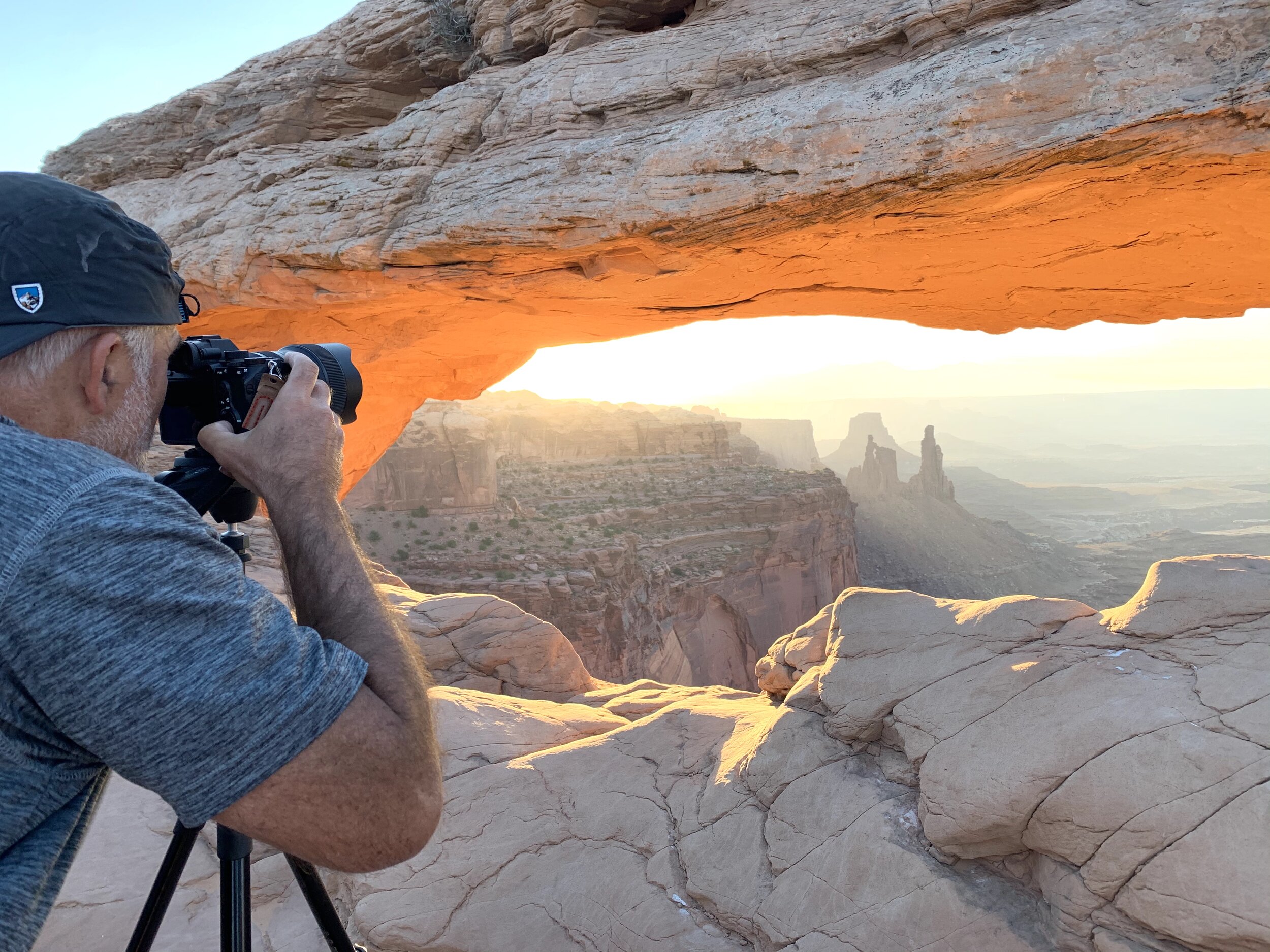  The cover photo for this blog is one of his photos from this morning at Canyonlands.  
