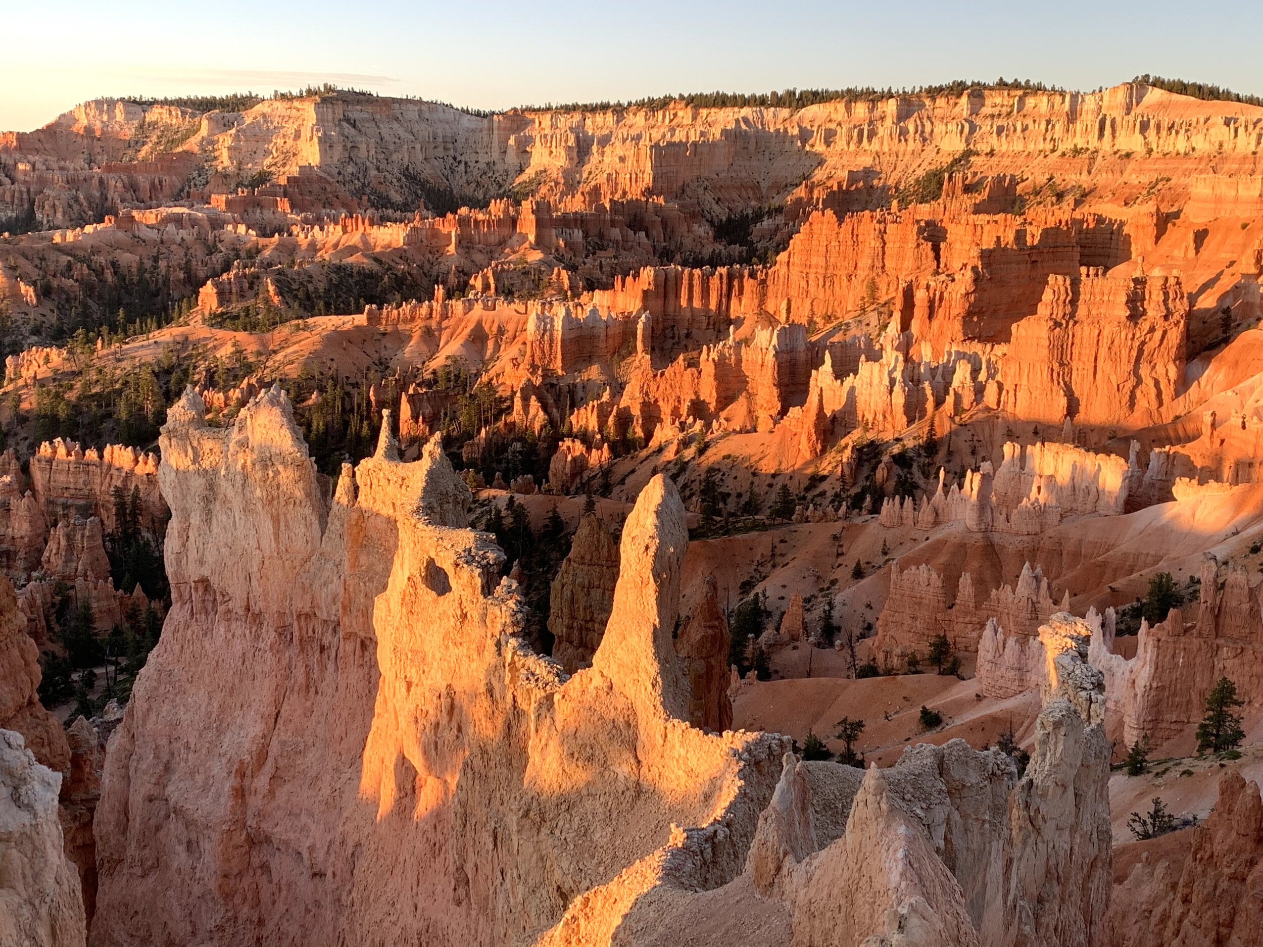  Bryce Canyon is a sprawling reserve of crimson-colored peaks, called hoodoos.  