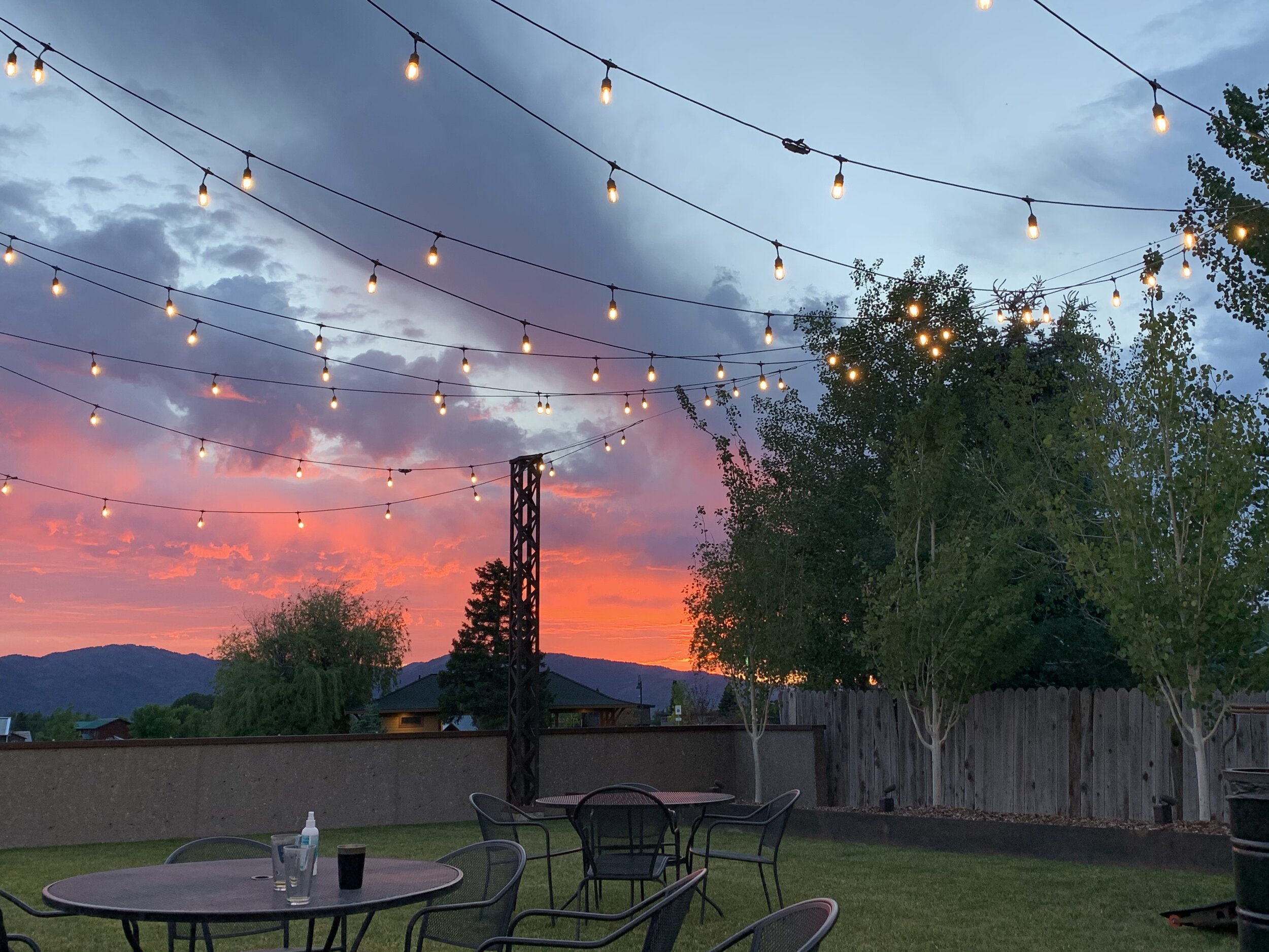 After a full day in Yellowstone and Grand Tetons National Parks, we found this treasure in Victor, ID. A great place for dinner and an incredible sunset to boot!  