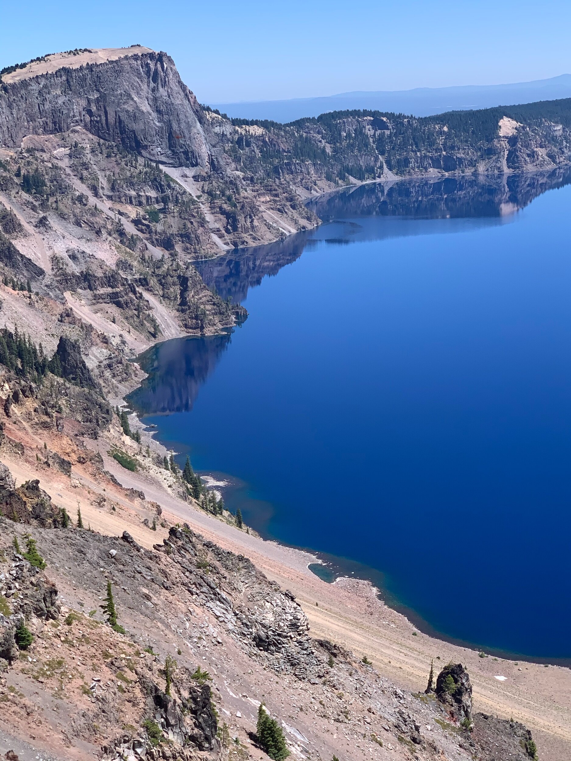  With an annual average of 43 feet of snowfall, Crater Lake is one of the snowiest places in the US. That’s equivalent to almost 1.5” of snow every day of the year!  Crater Lake  was established as a  National Park  in May 1902.     