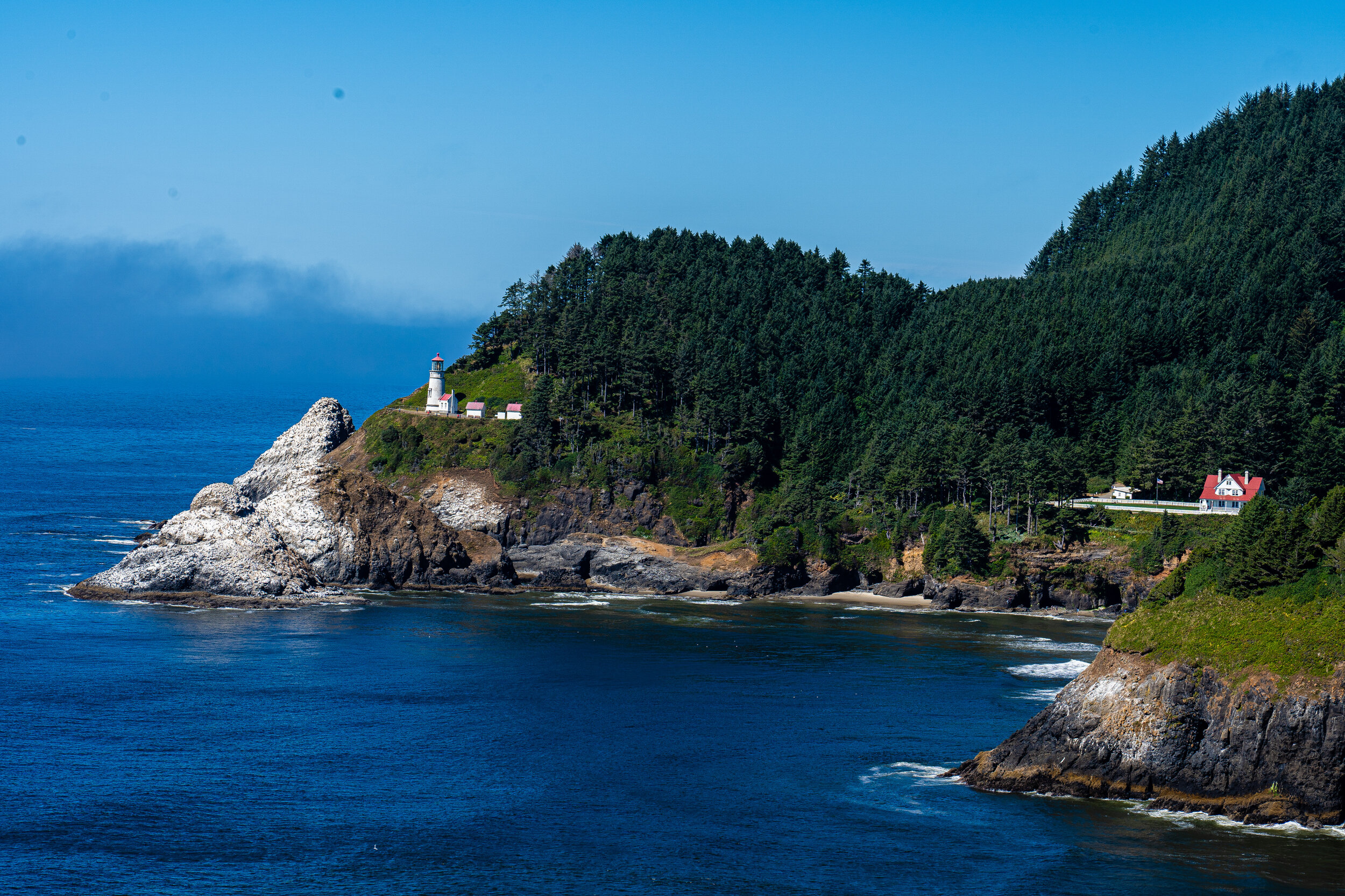  While at Sea Lion Caves, Craig photographed  Heceta Head Lighthouse . Heceta goes on record as being the brightest lighthouse in Oregon, and is now also used as a Bed and Breakfast. 