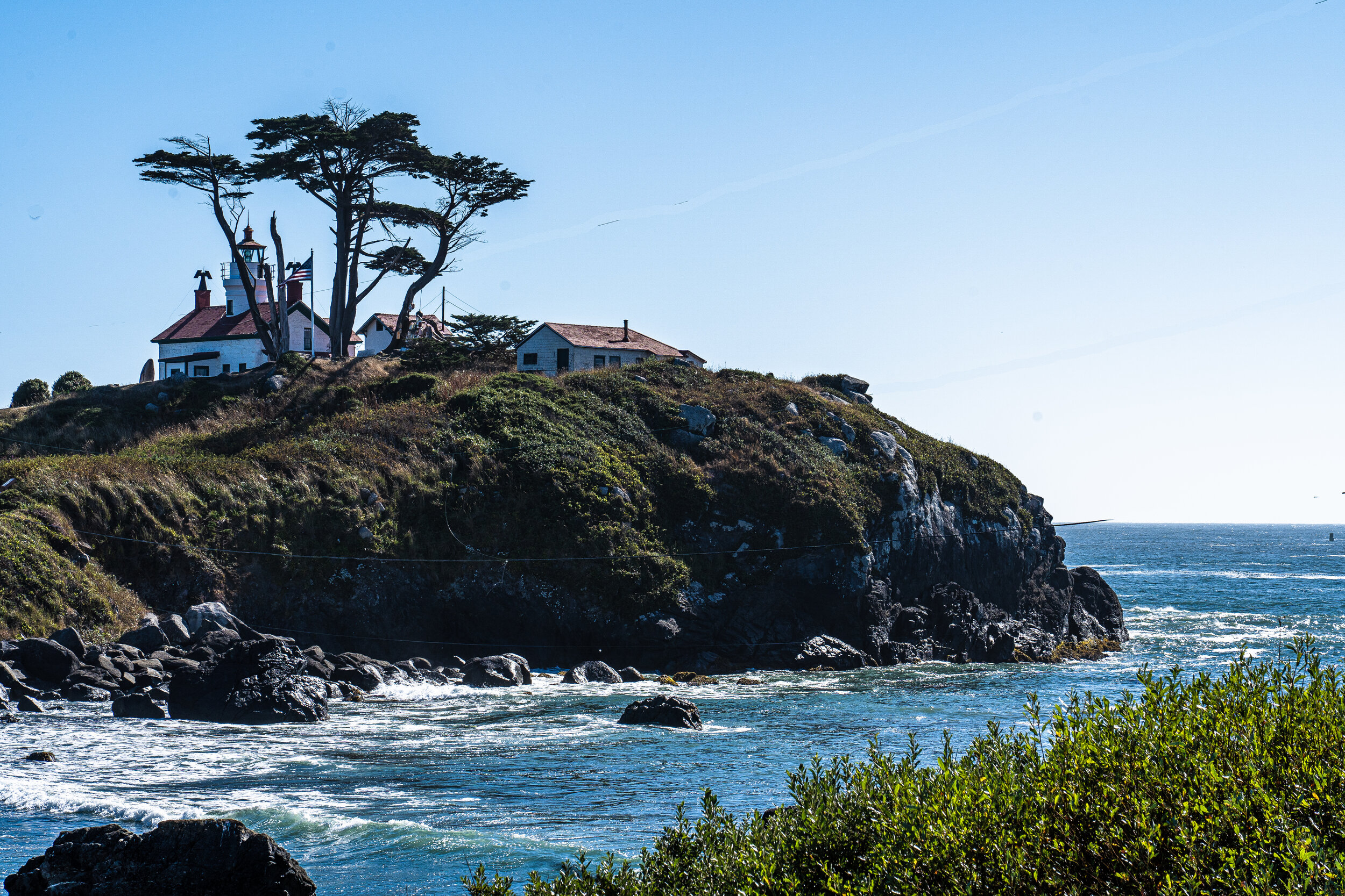  Constructed in 1855,  Battery Point Lighthouse  in  Crescent City  is one of the oldest lighthouses in California.  