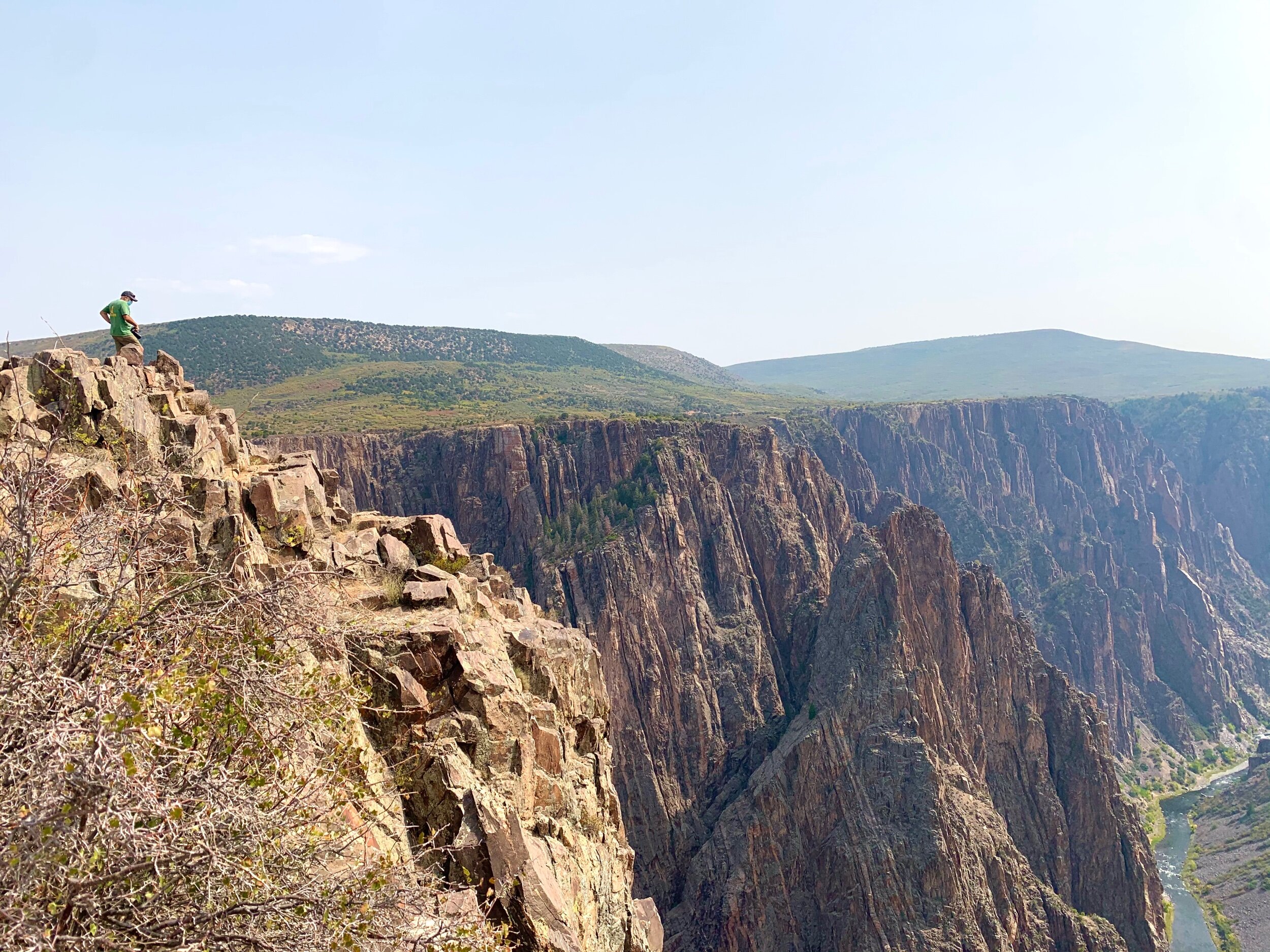  Black Canyon of the Gunnison National Park  in western Colorado boasts some of the steepest cliffs, oldest rock, and most jagged spires in North America. The  Gunnison River , along with the forces of weathering, has been sculpting this wilderness 