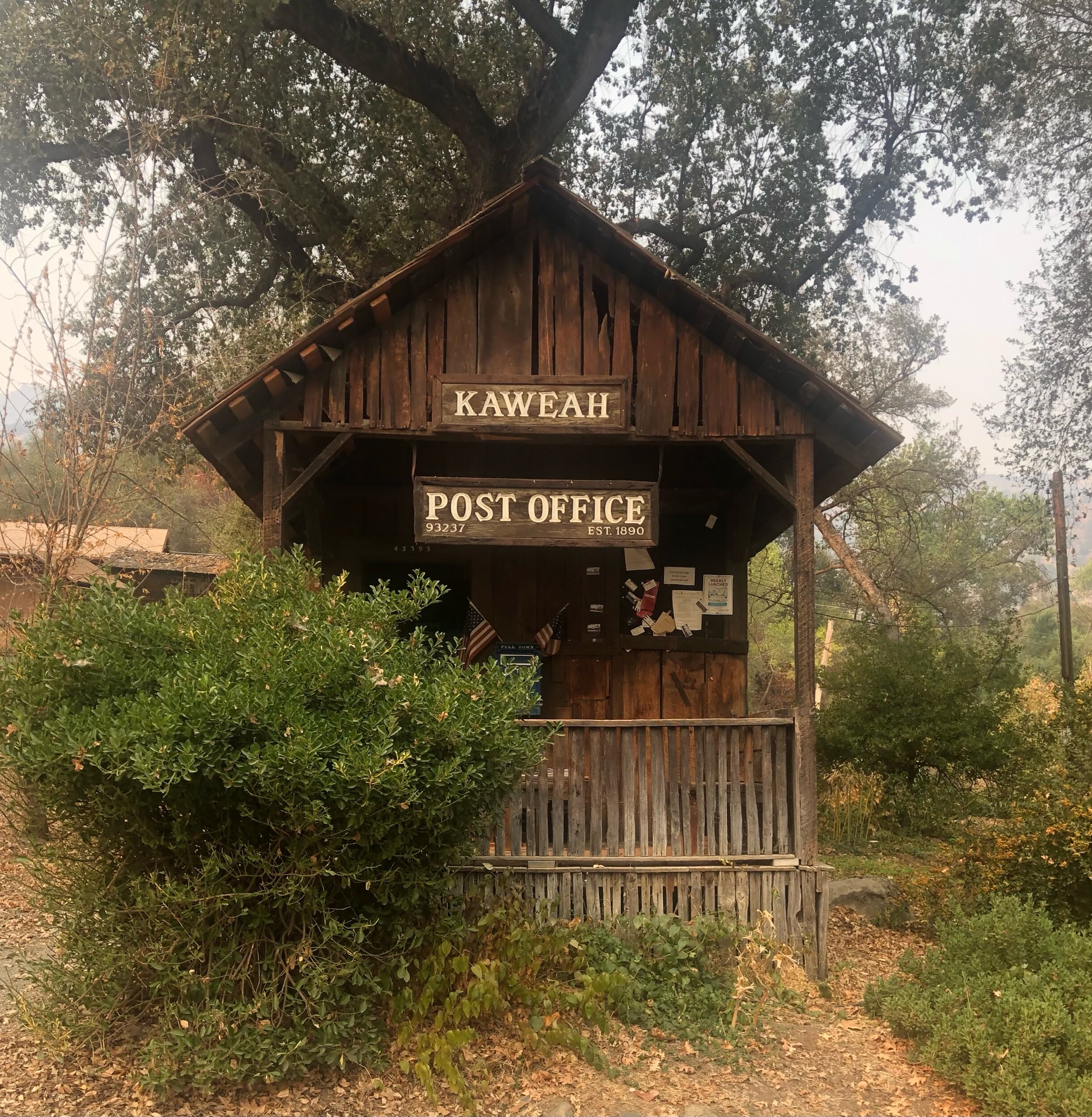   Kaweah's  still operational,   12 x 15-foot post office appears to lead the pack in the  Oddest Origin  category. Someone even wrote a book specifically about this community and the social experiment involving 500 non-conformists   from San Francis