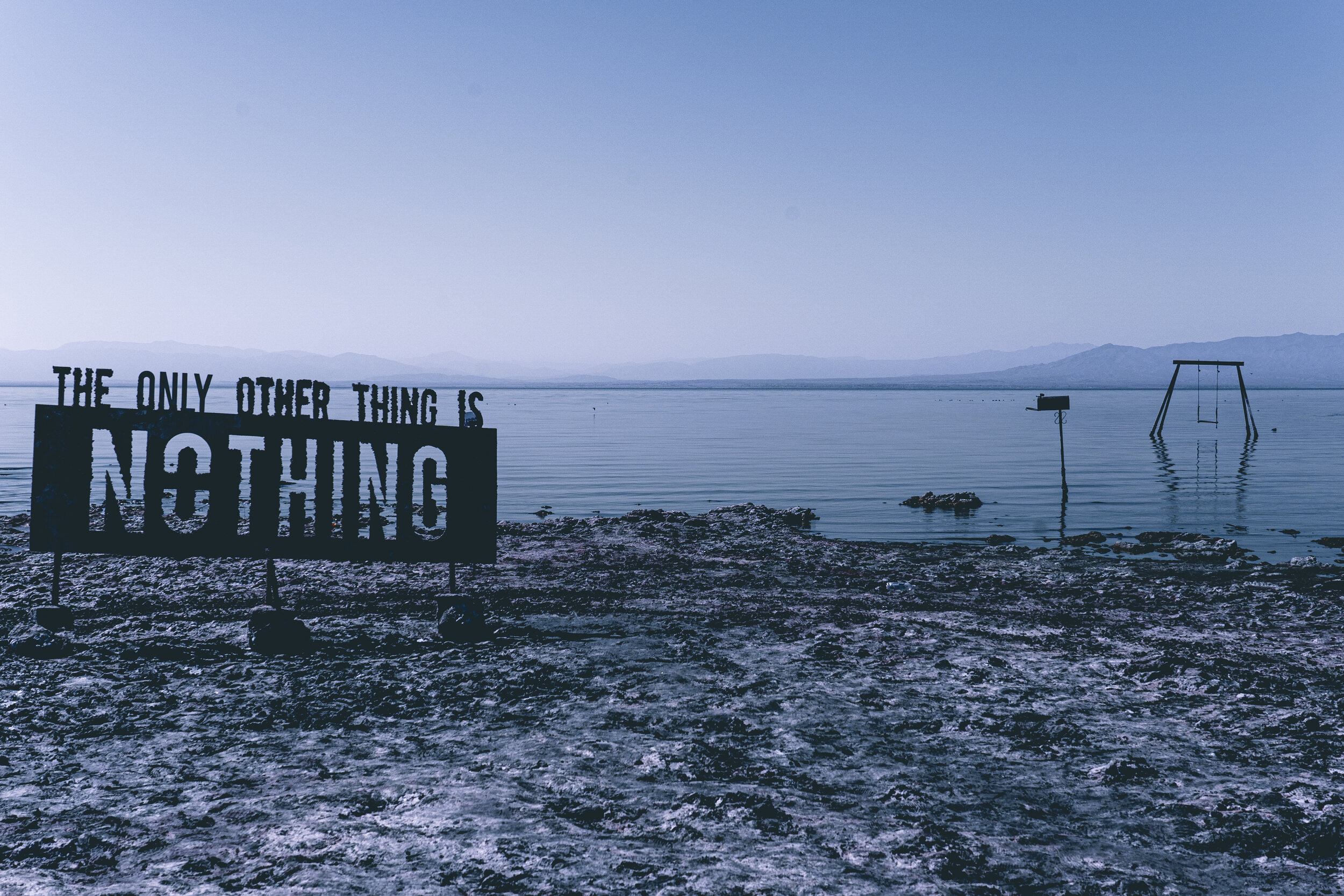   Now for the obscure:  This is  Salton Sea , and it's actually a lake. Last year,  Palm Springs Life  referred to it as "  the biggest environmental disaster in California history  ." Here's our best condensed version: In 1905, farmers altered the f