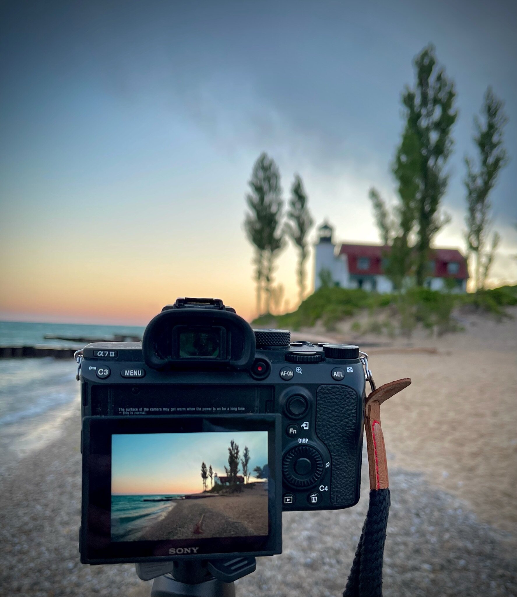 Because of its picturesque form and location,  Point Betsie Lighthouse  on Sleeping Bear Lakeshore is said to be one of America's most photographed lighthouses. Often the subject of photographs and other types of art, Point Betsie seems to have insp