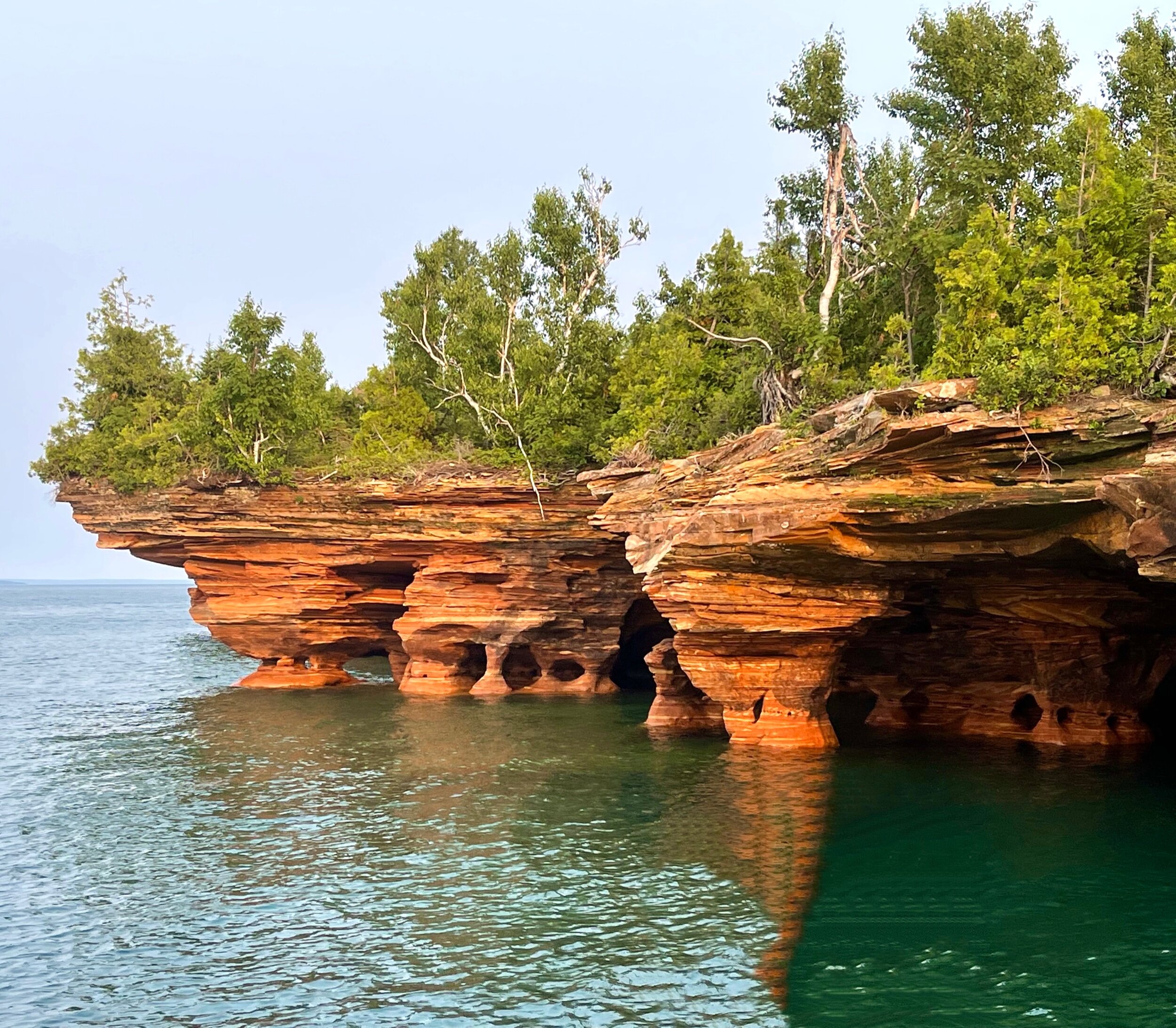   Apostle Islands National Lakeshore  includes a beautiful stretch of shoreline and 21 islands at the northernmost tip of Wisconsin on Lake Superior. This area is named after the 12 Disciples (or Apostles) in reference to the 12 largest islands here.