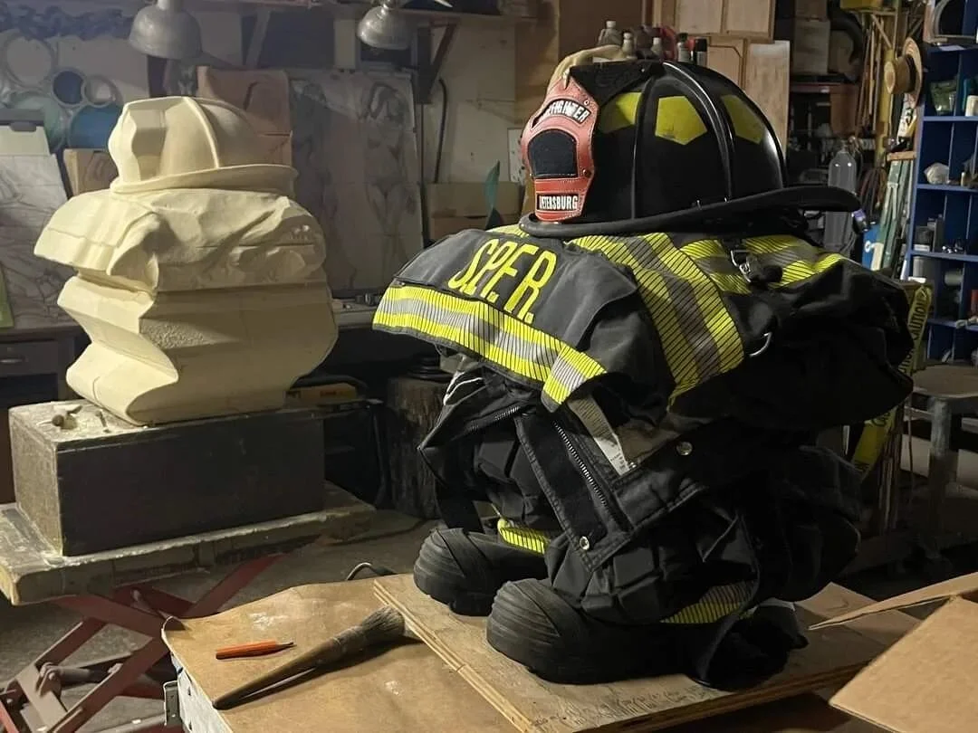 &quot;Returning to my roots for this piece which will be a component for the St Pete Fire Rescue Memorial to be cast in bronze and located in the downtown waterfront parks.&quot; - Mark Aeling

Come on out for ArtWalk this Saturday at the ArtsXchange