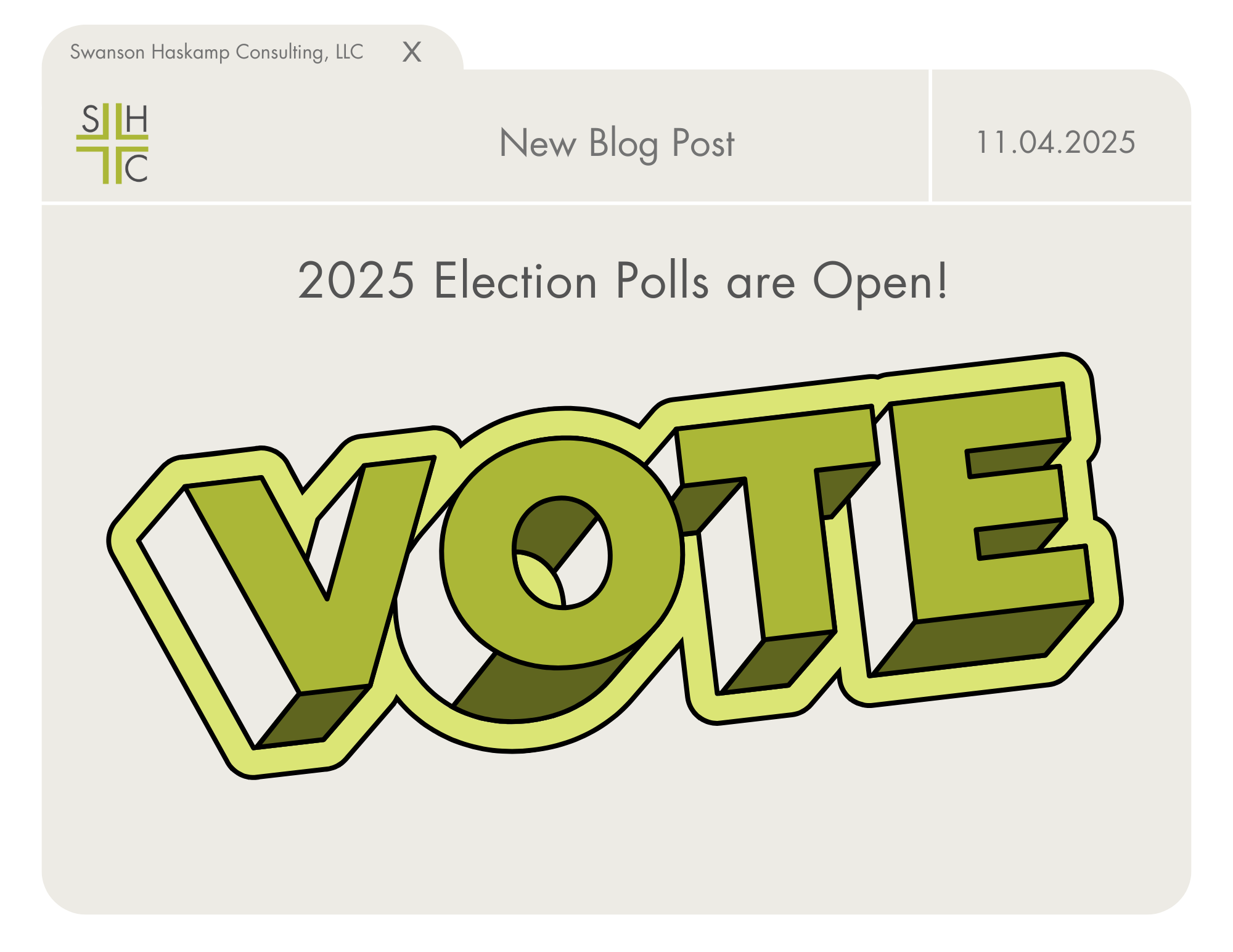 2025 Election Polls are Open!