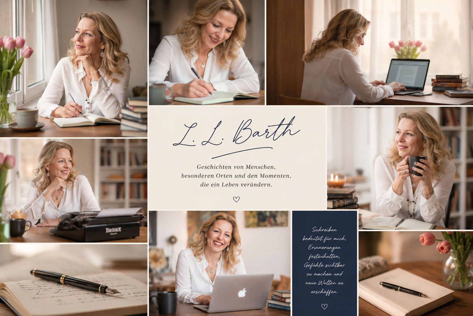L.L. Barth beim Schreiben