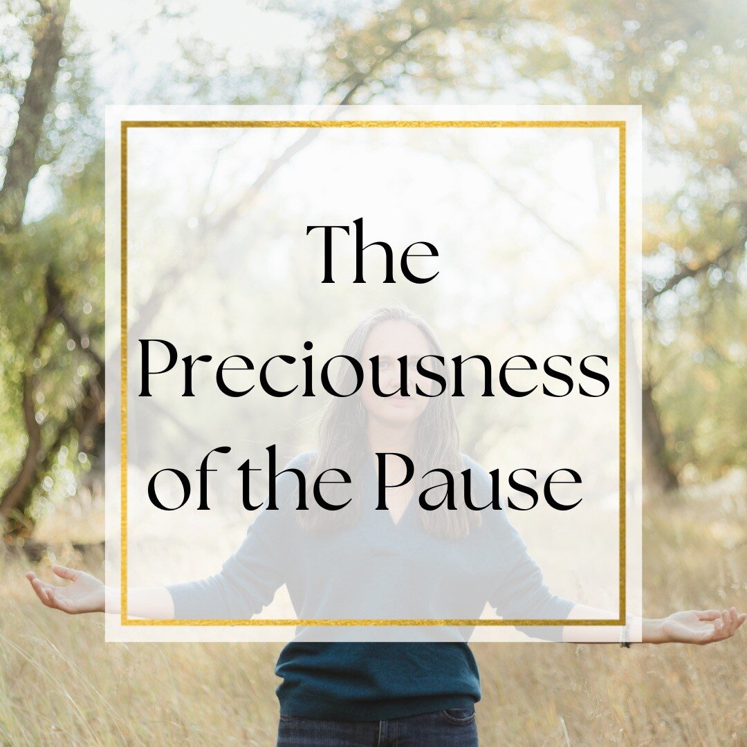 The preciousness of the pause.

What I know about us humans, is that so many of us have stories of the NATURAL pause life invites into.

Stories around being "unproductive, not useful, lazy, frustrating, depressive, waste of time", not enou
