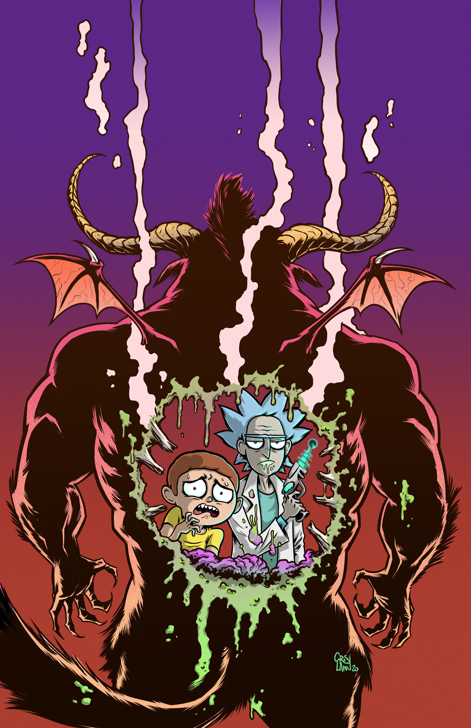 Rick and Morty Go To Hell variant cover / Oni Press 2020