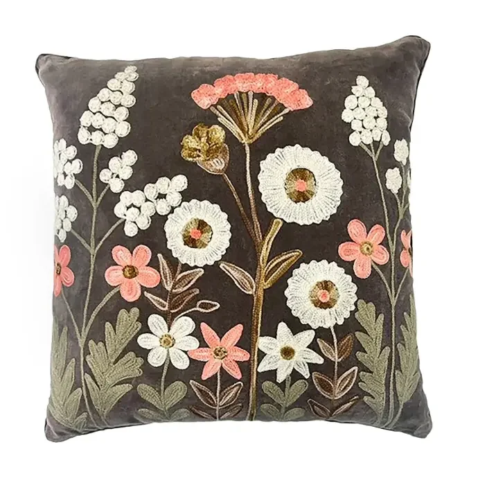 [CU25125] Winslow Velvet Cushion  (Iron).webp