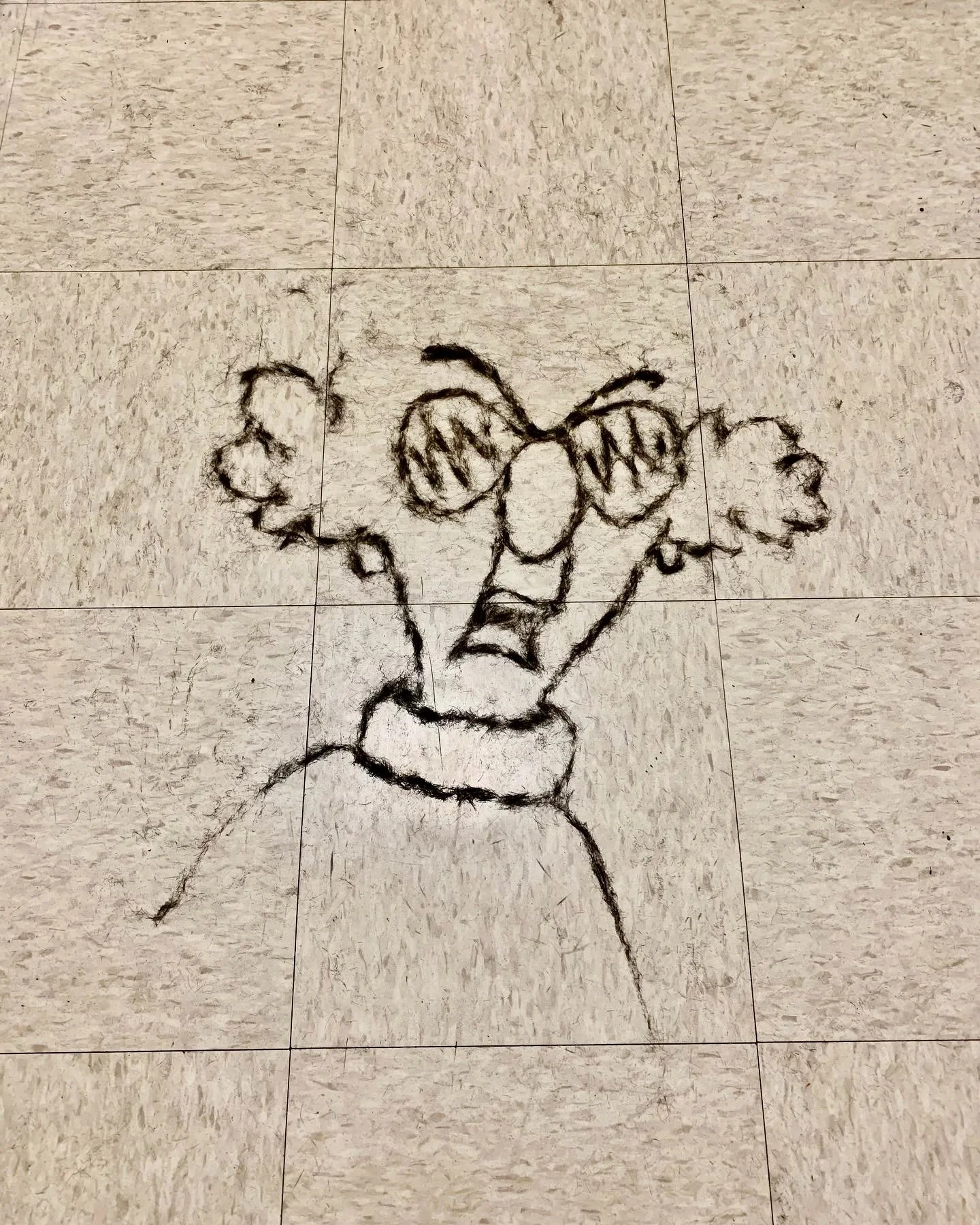  March 28, 2022. 10:20 pm.   Hair trimmings and floor filth.  