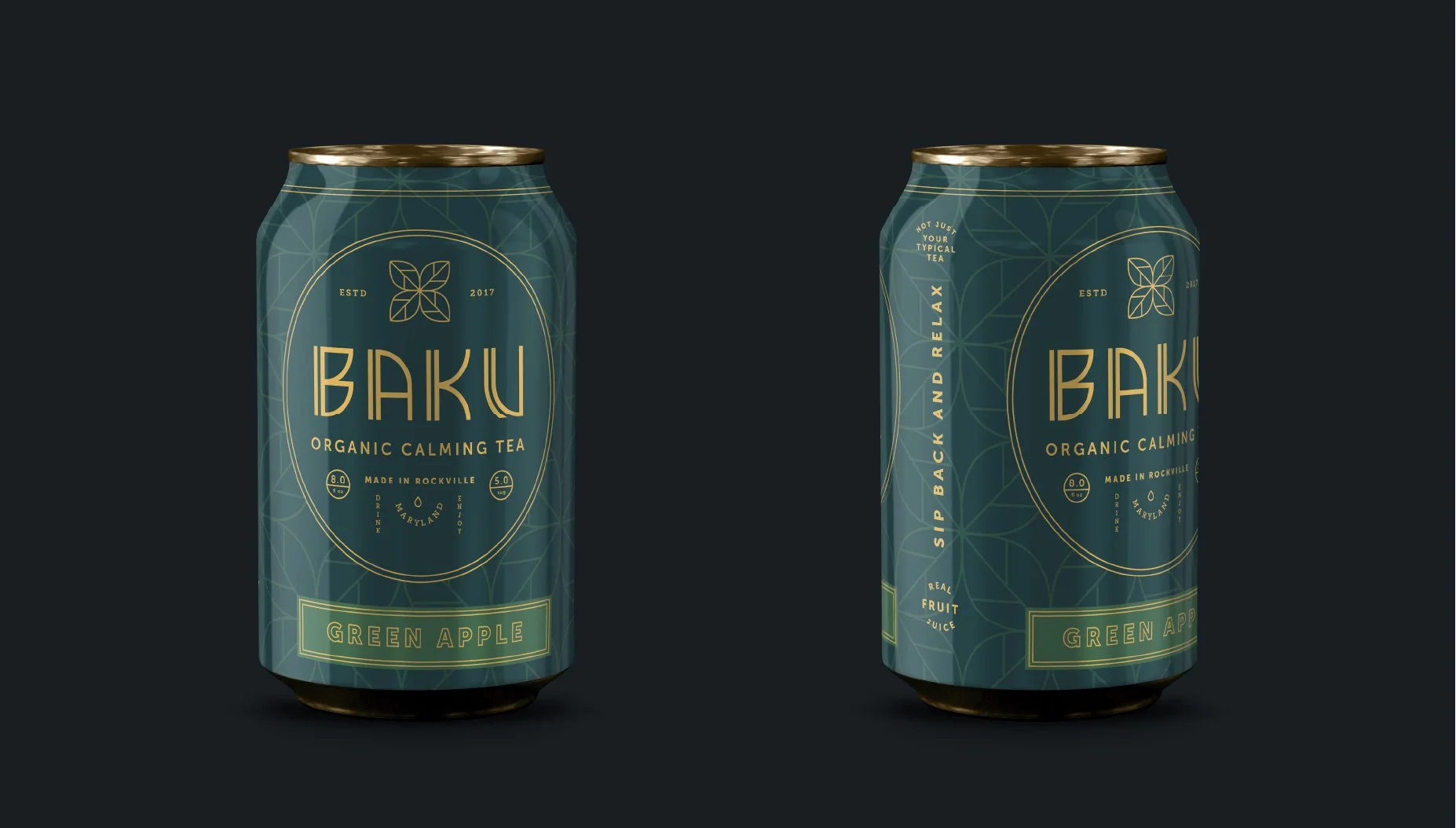 Baku: Branding for a tea company on kickstarter.