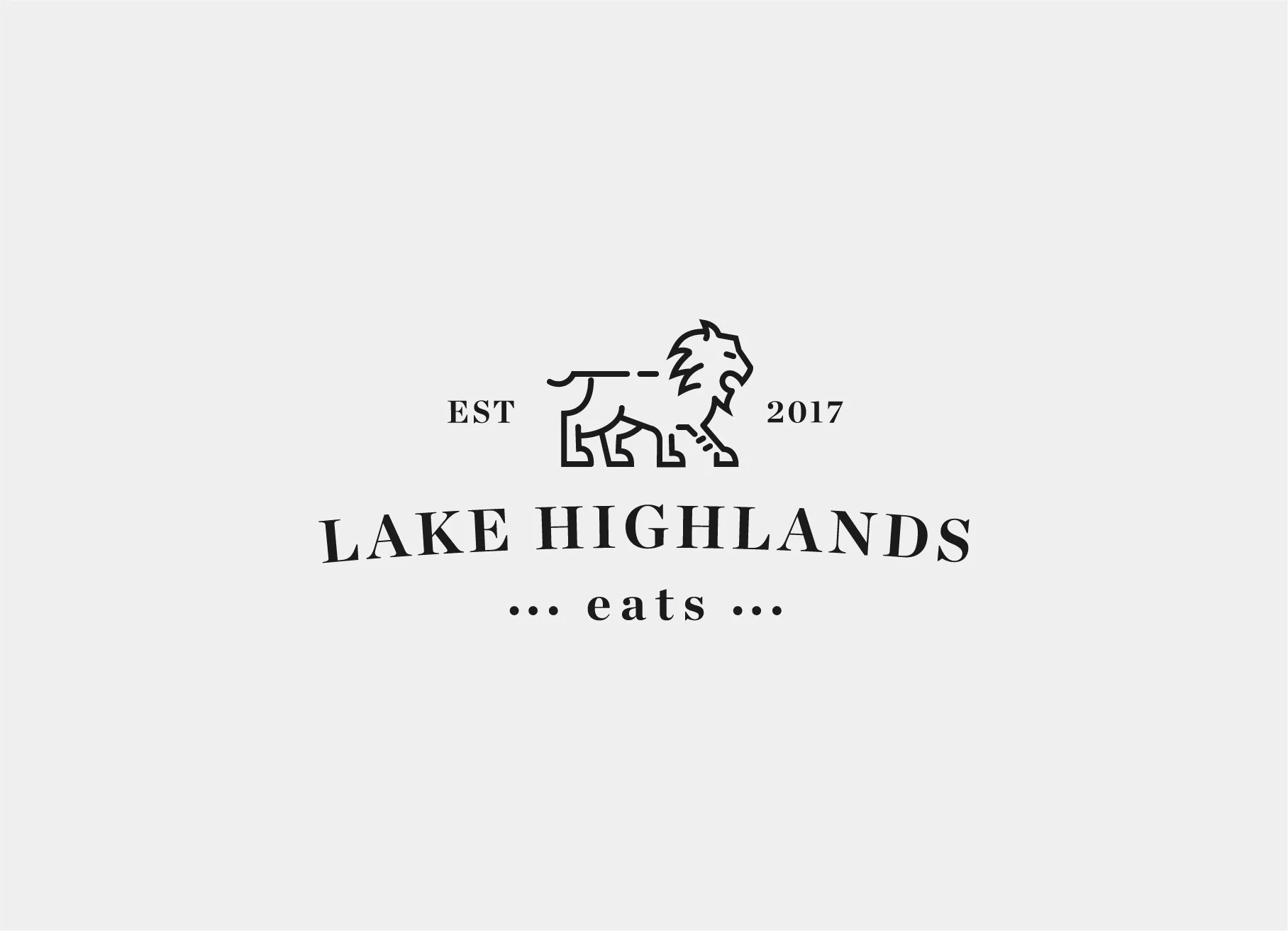 Lake Highlands Eats: Logo concept for a restaurant in East Dallas.