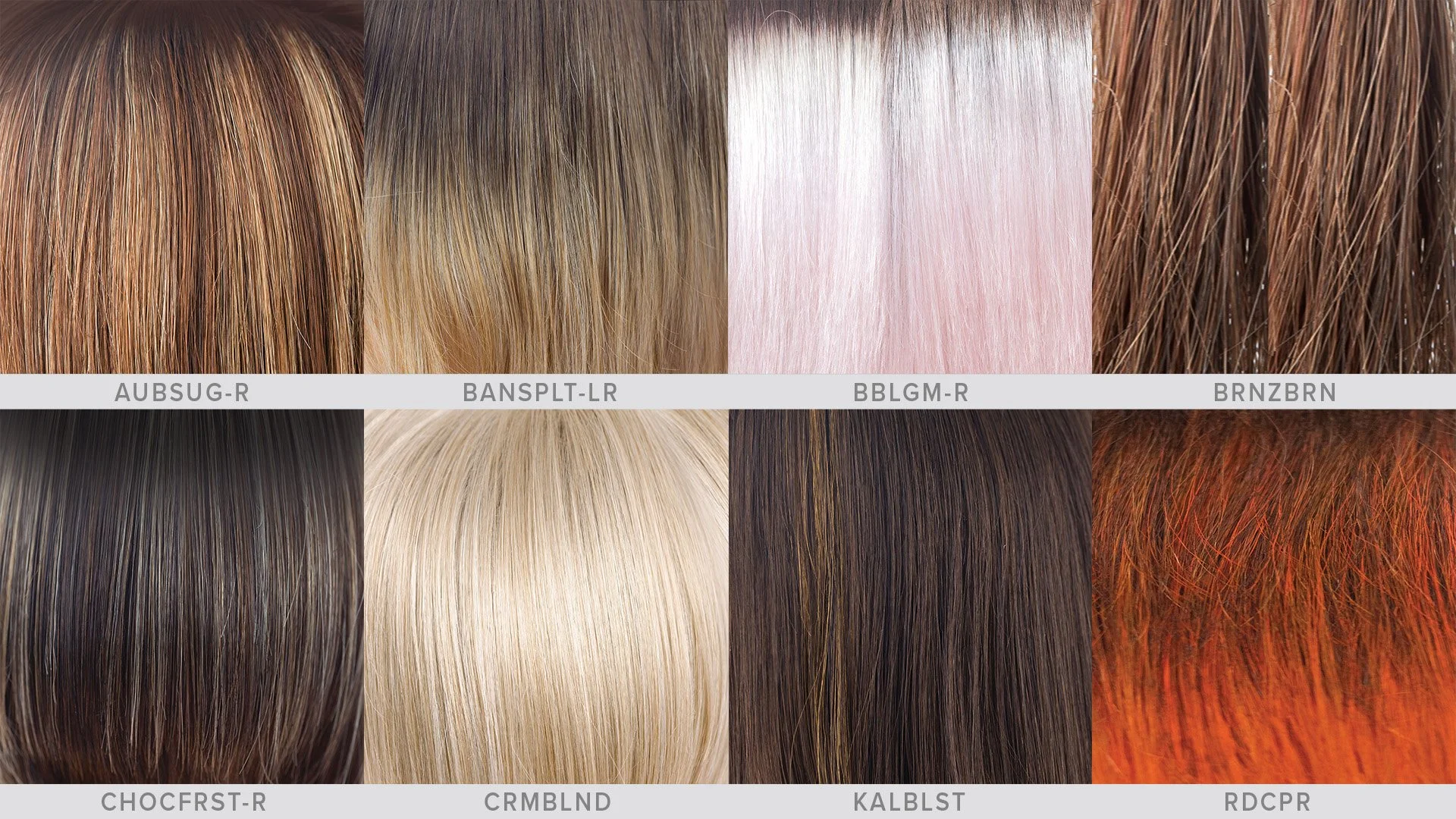 closeup of different color shades in the Alva wig by Noriko