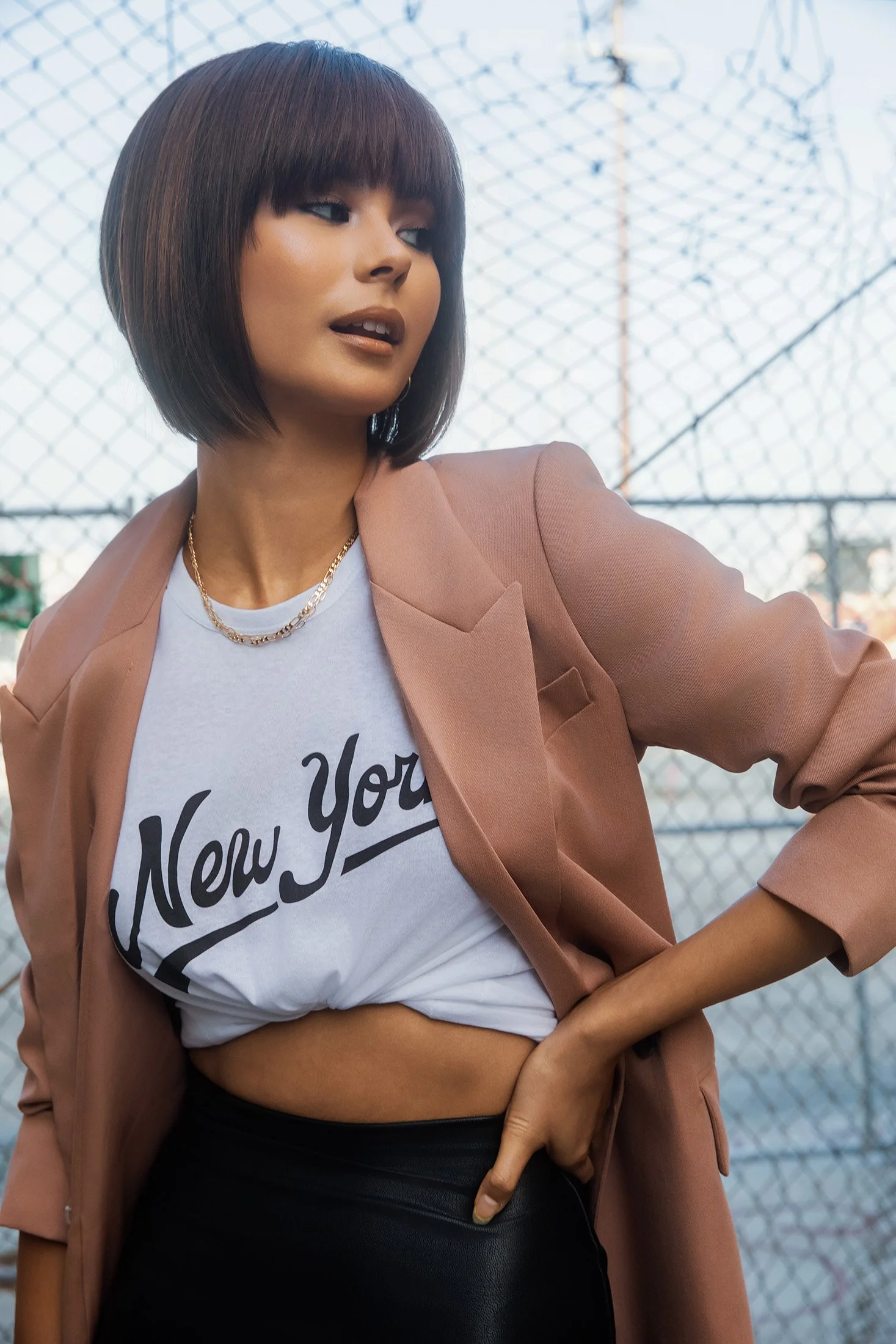 model wearing the Tori wig by Rene of Paris