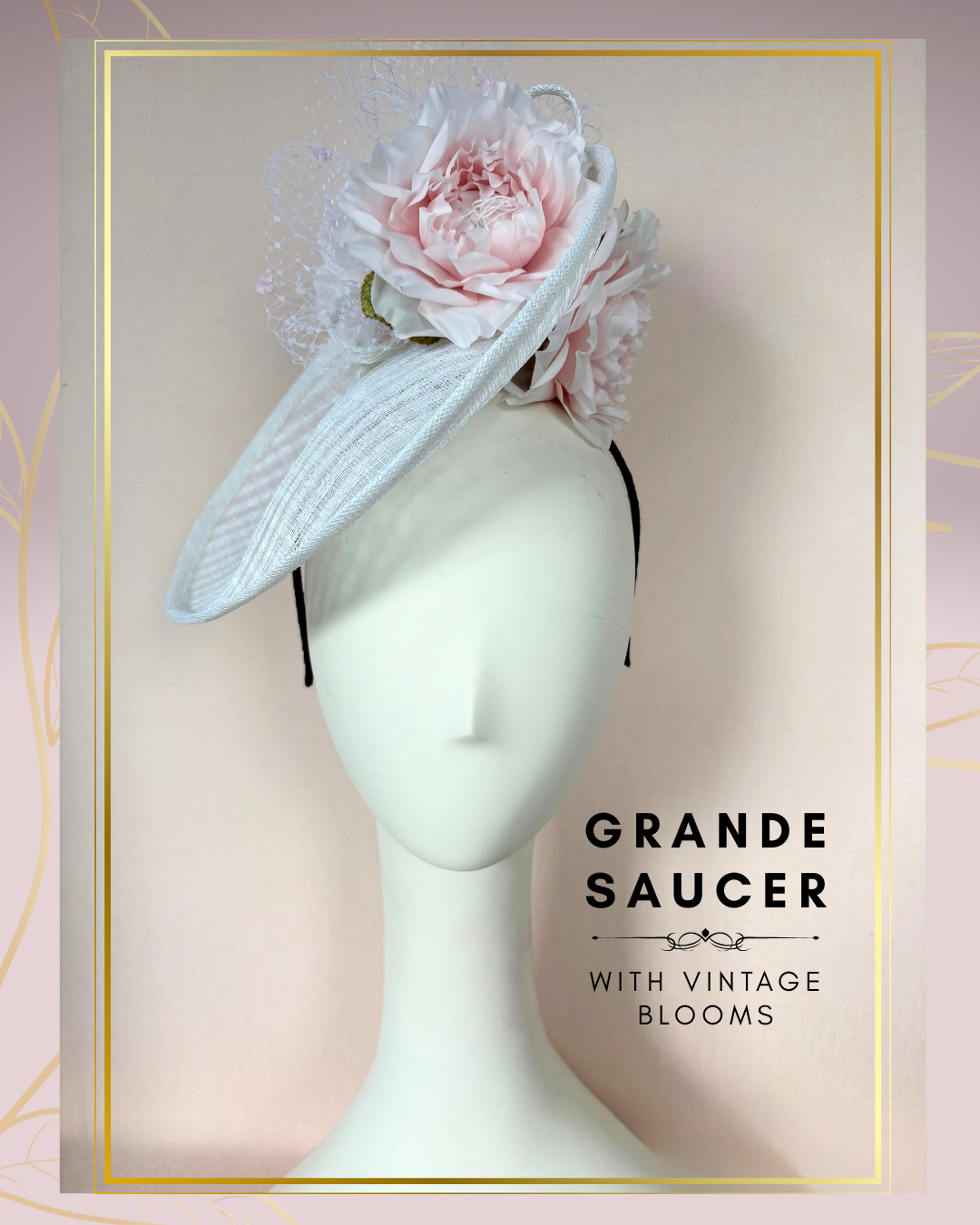 Grande Saucer with Vintage Blooms