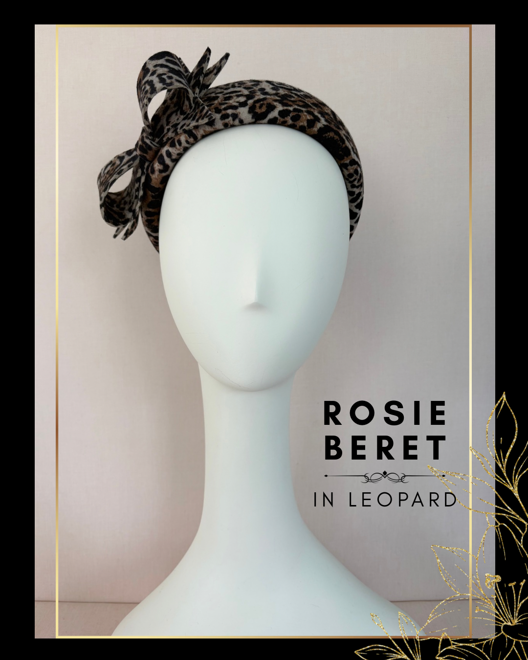Rosie Beret in Leopard