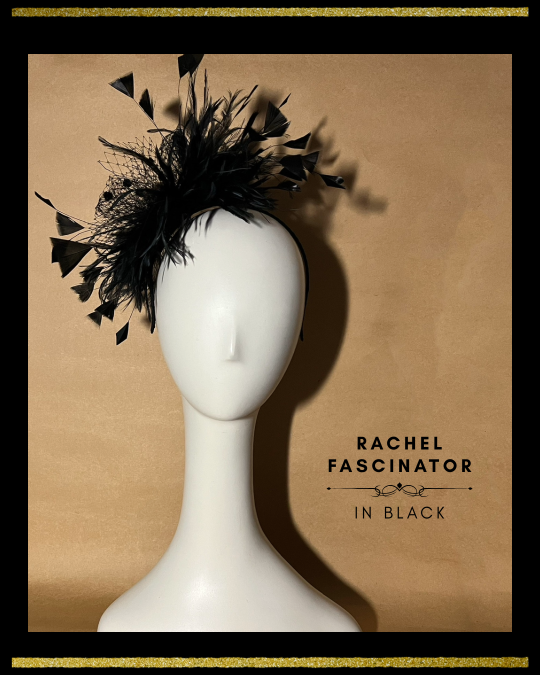 Rachel Fascinator in Black
