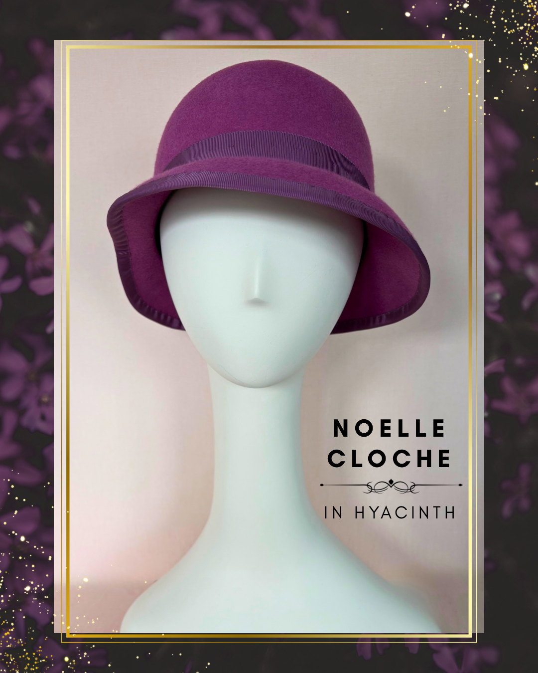 SOLD Noelle Cloche in Hyacinth