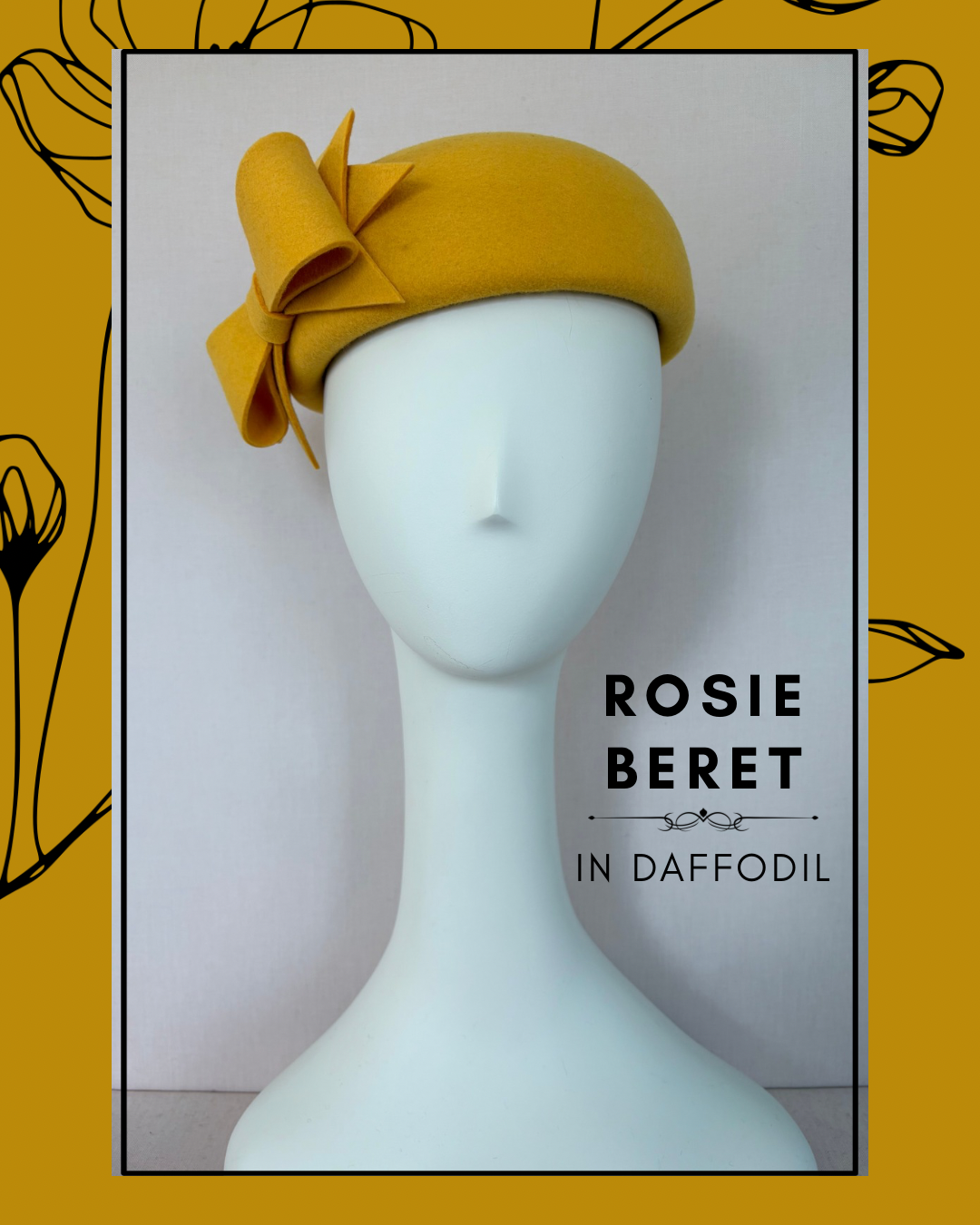 Rosie Beret in Daffodil