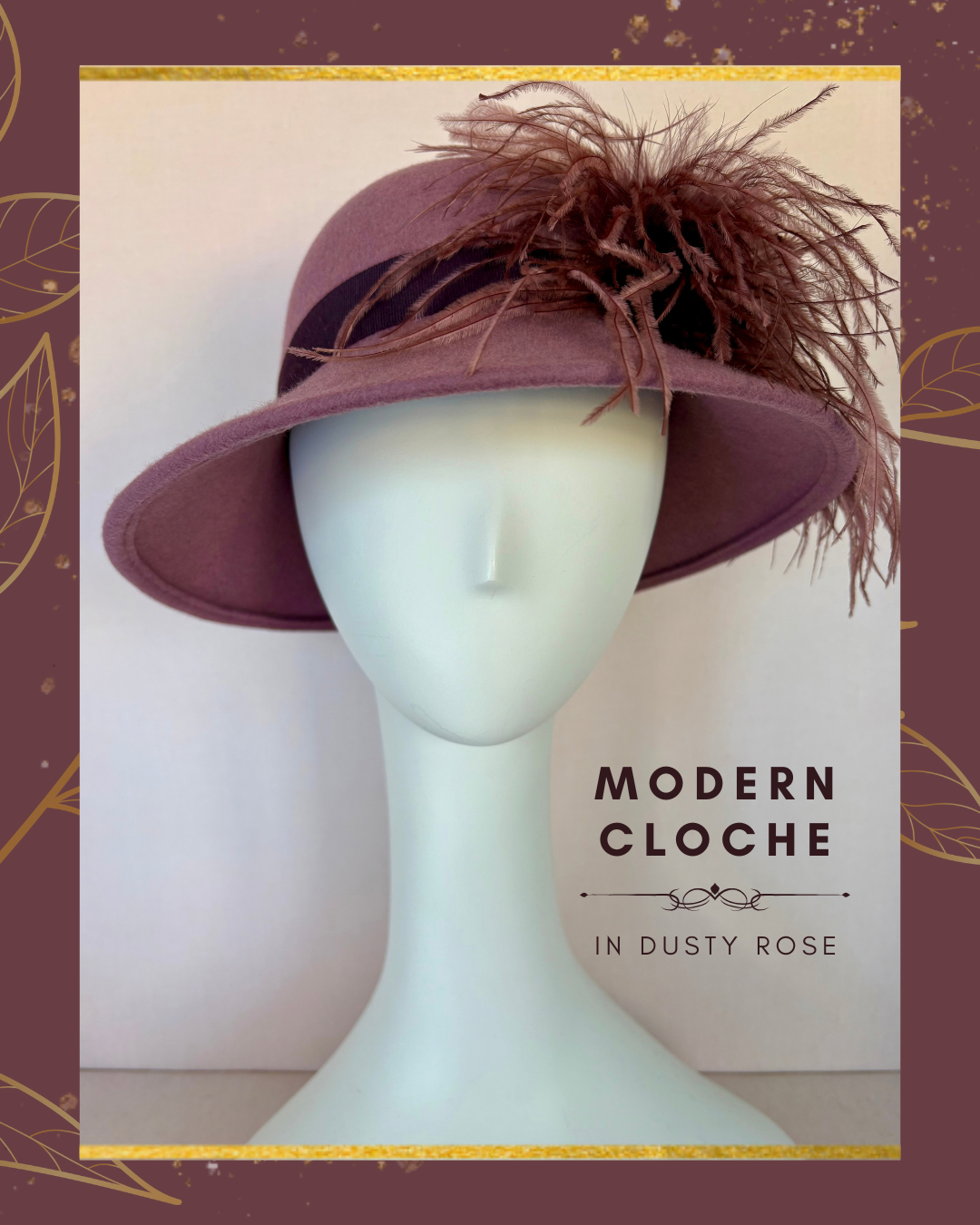 Modern Cloche in Dusty Rose