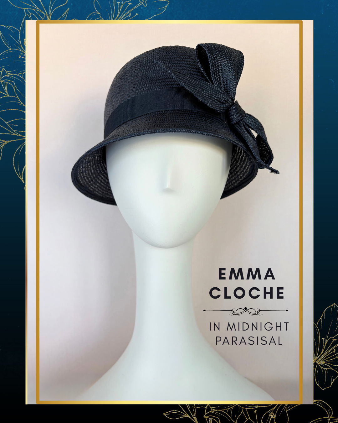 Emma Cloche in Midnight Parasisal Straw
