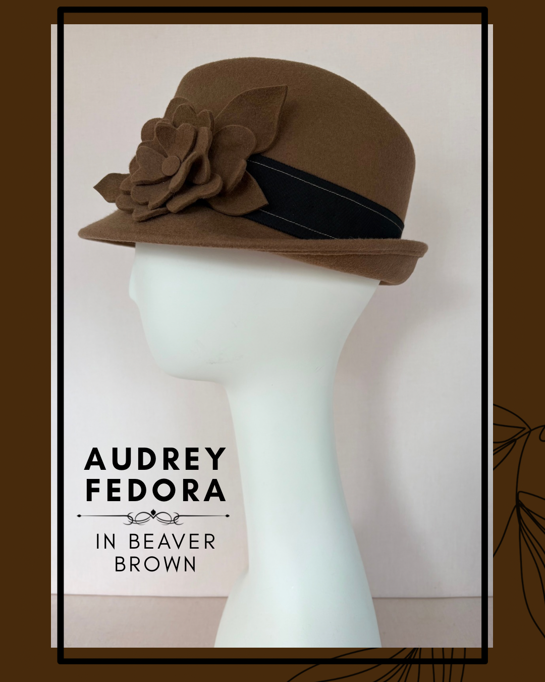 Audrey Fedora in Beaver Brown