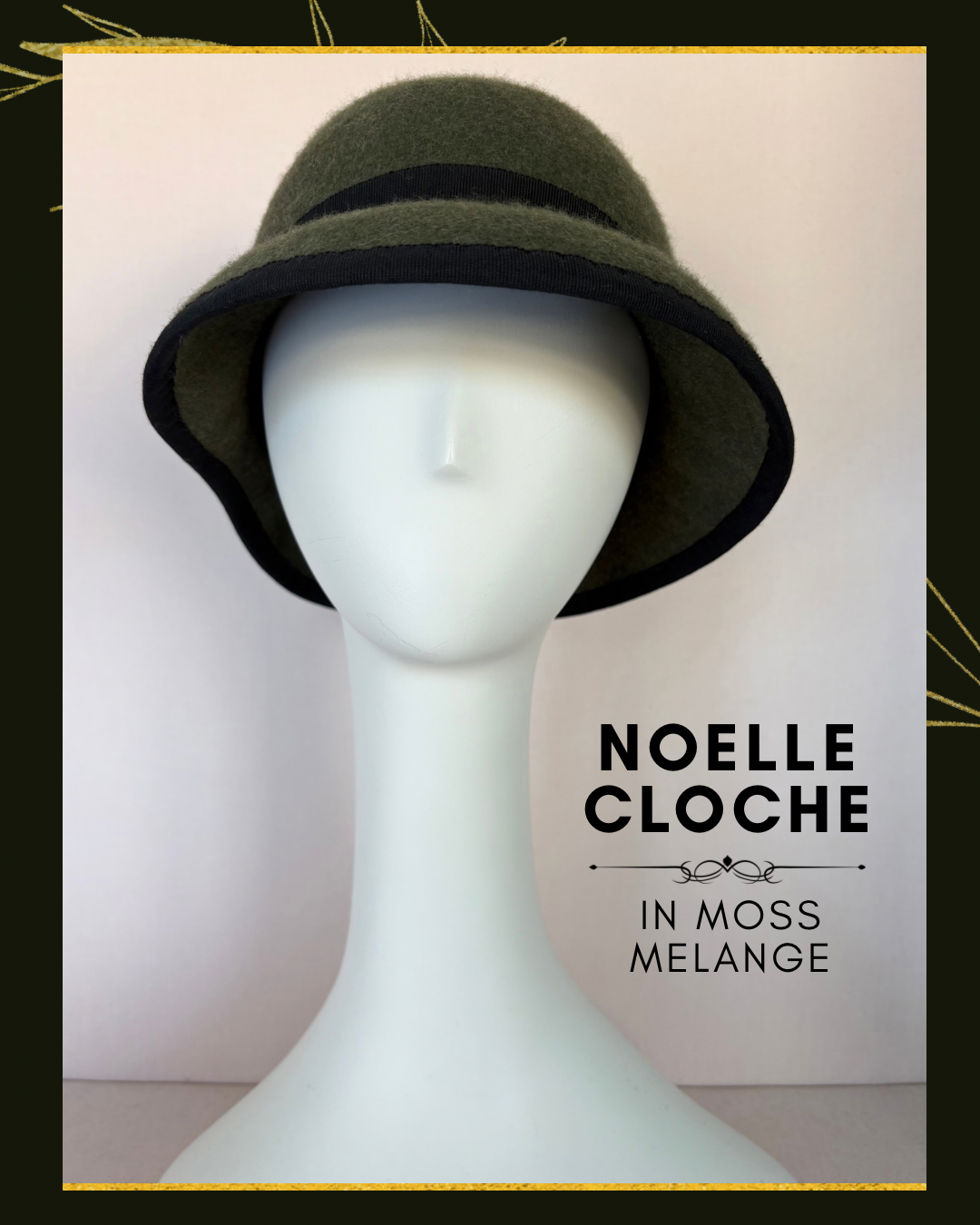 Noelle Cloche in Moss Melange