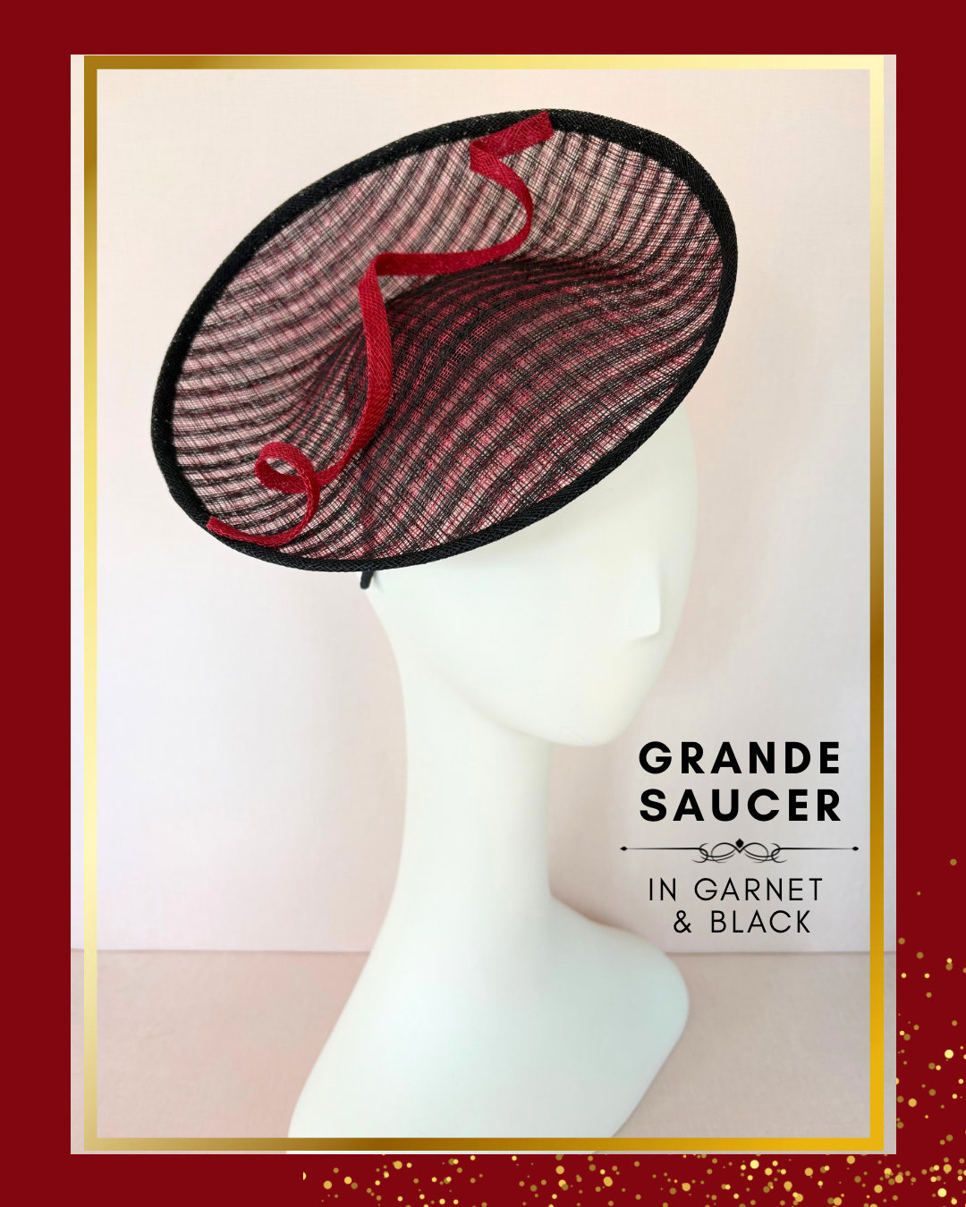 Midi Saucer in Garnet and Black