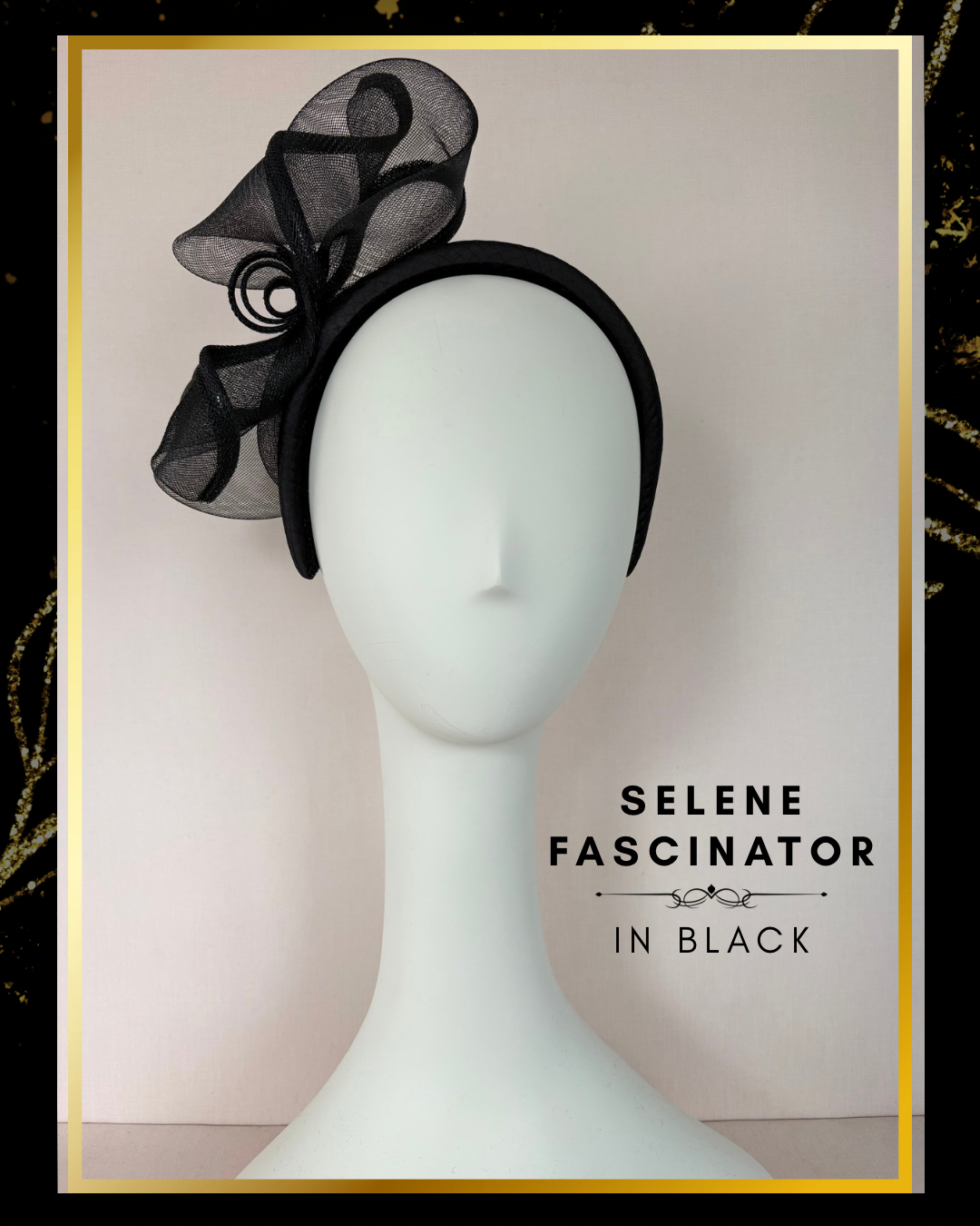 Selene Fascinator in Black